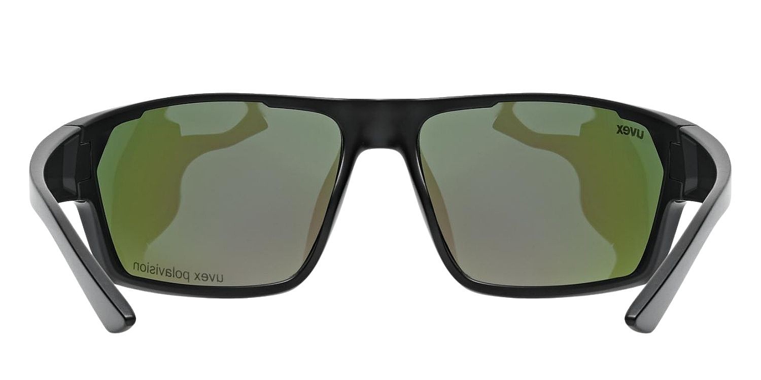 Brille Uvex Sportstyle 233 P - Black Matt/Litemirror Silver Polarvision