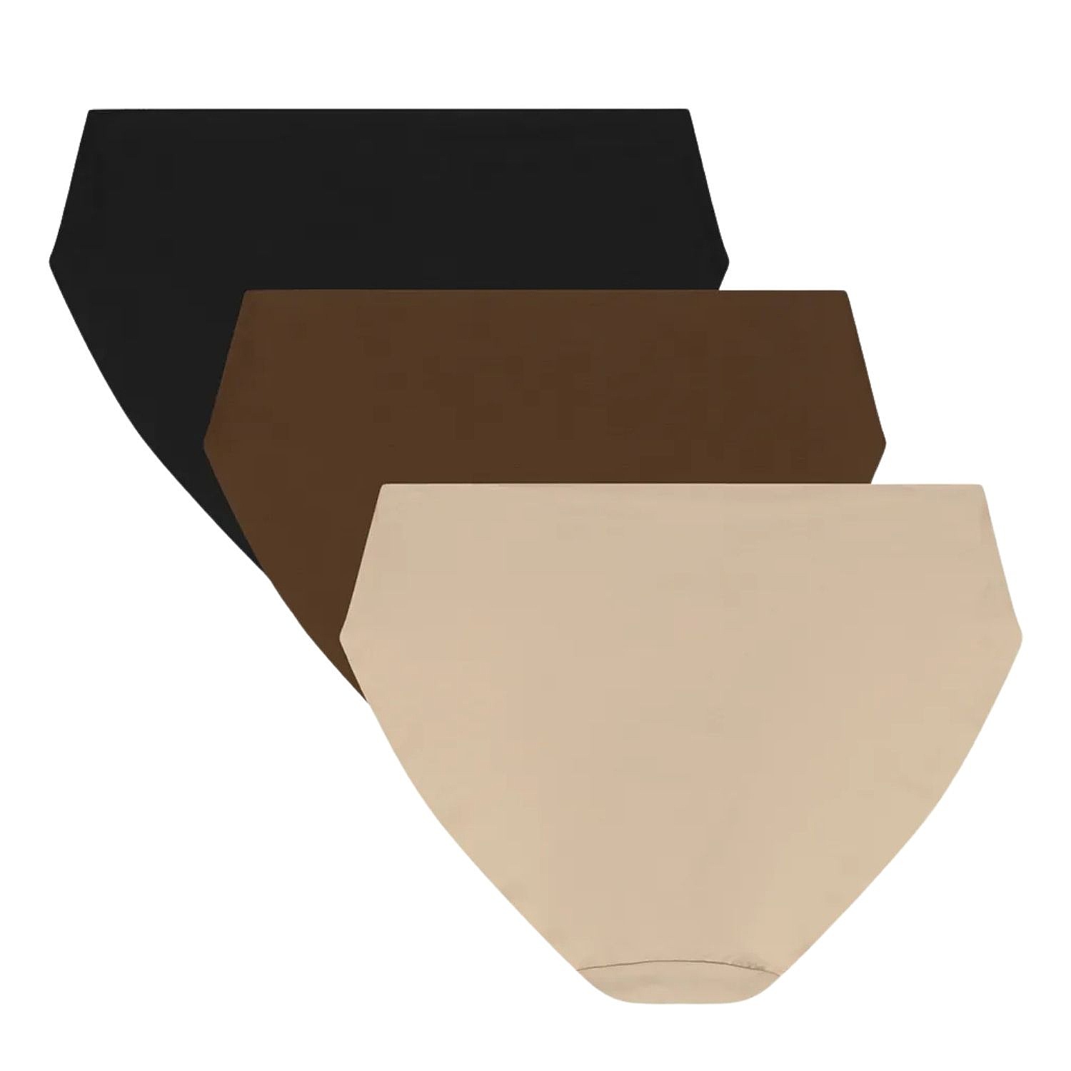 Slip Under Armour Pure Stretch No Show Bikini 3 Pack - Hue 500/Brown/Black - women´s