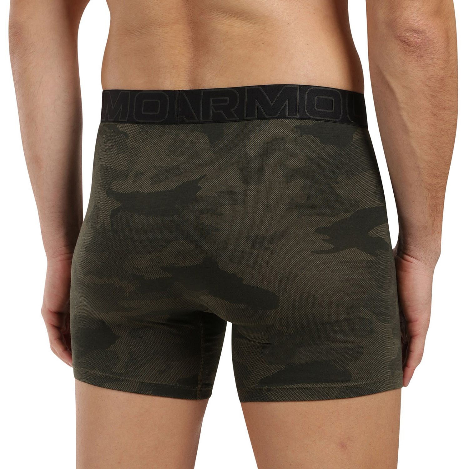 short Under Armour Perf Cotton Nov 6in 3 Pack - Baroque Green/Marine OD Green/Black - men´s