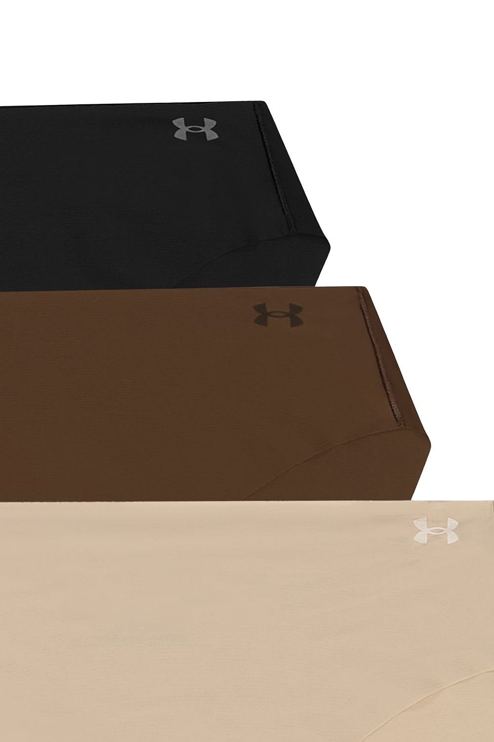 Slip Under Armour Pure Stretch No Show Bikini 3 Pack - Hue 500/Brown/Black - women´s