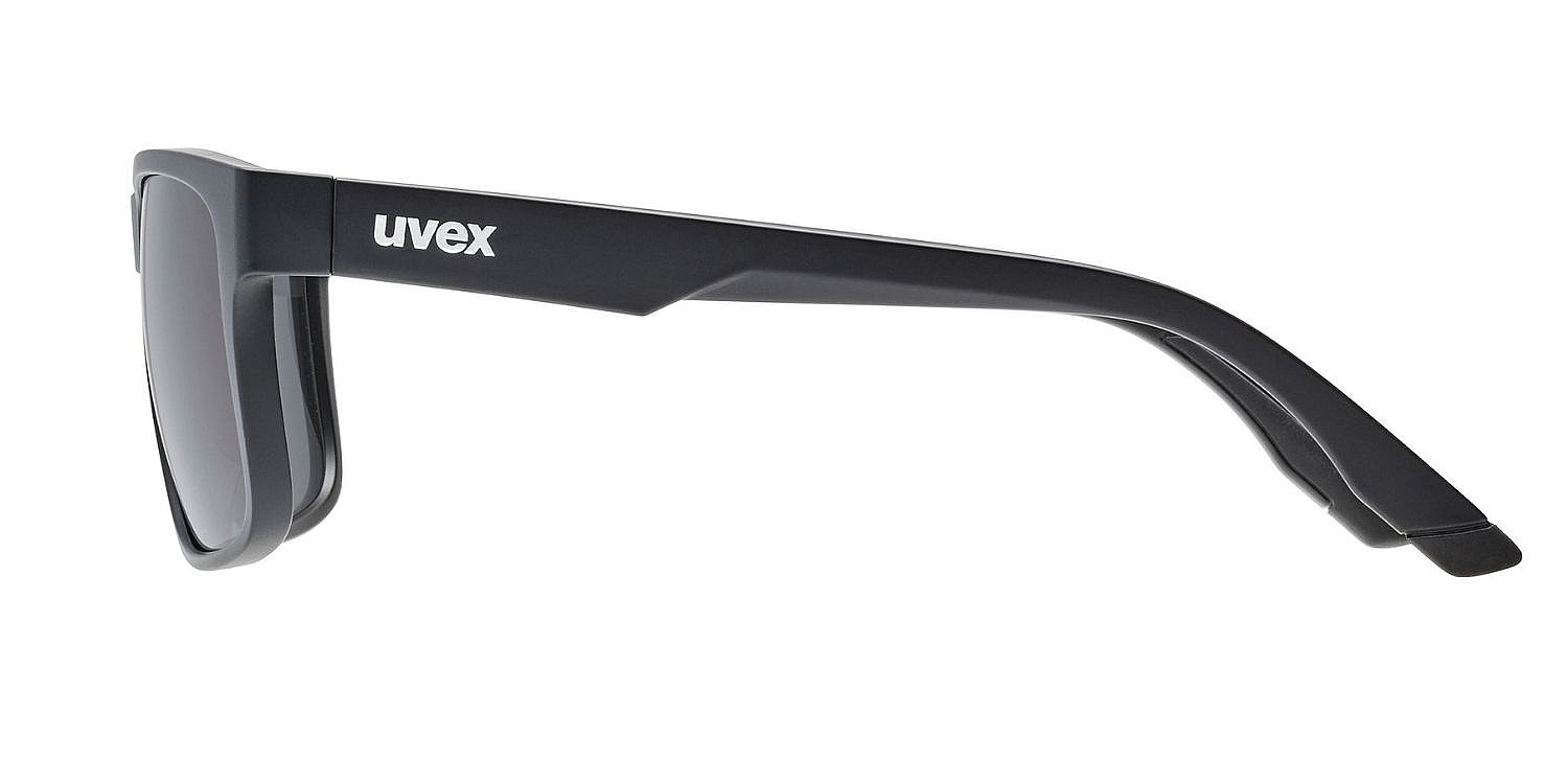 des lunettes Uvex Poise P - Black Matt/Smoke Polavision