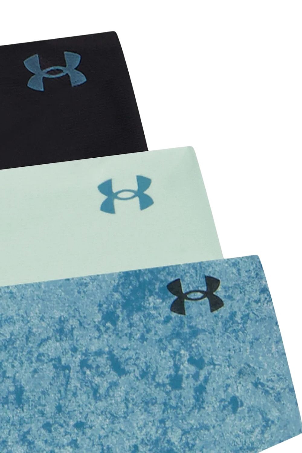 nohavičky Under Armour Pure Stretch No Show Printed 3 Pack - Mint/Jasper Blue/Black - women´s