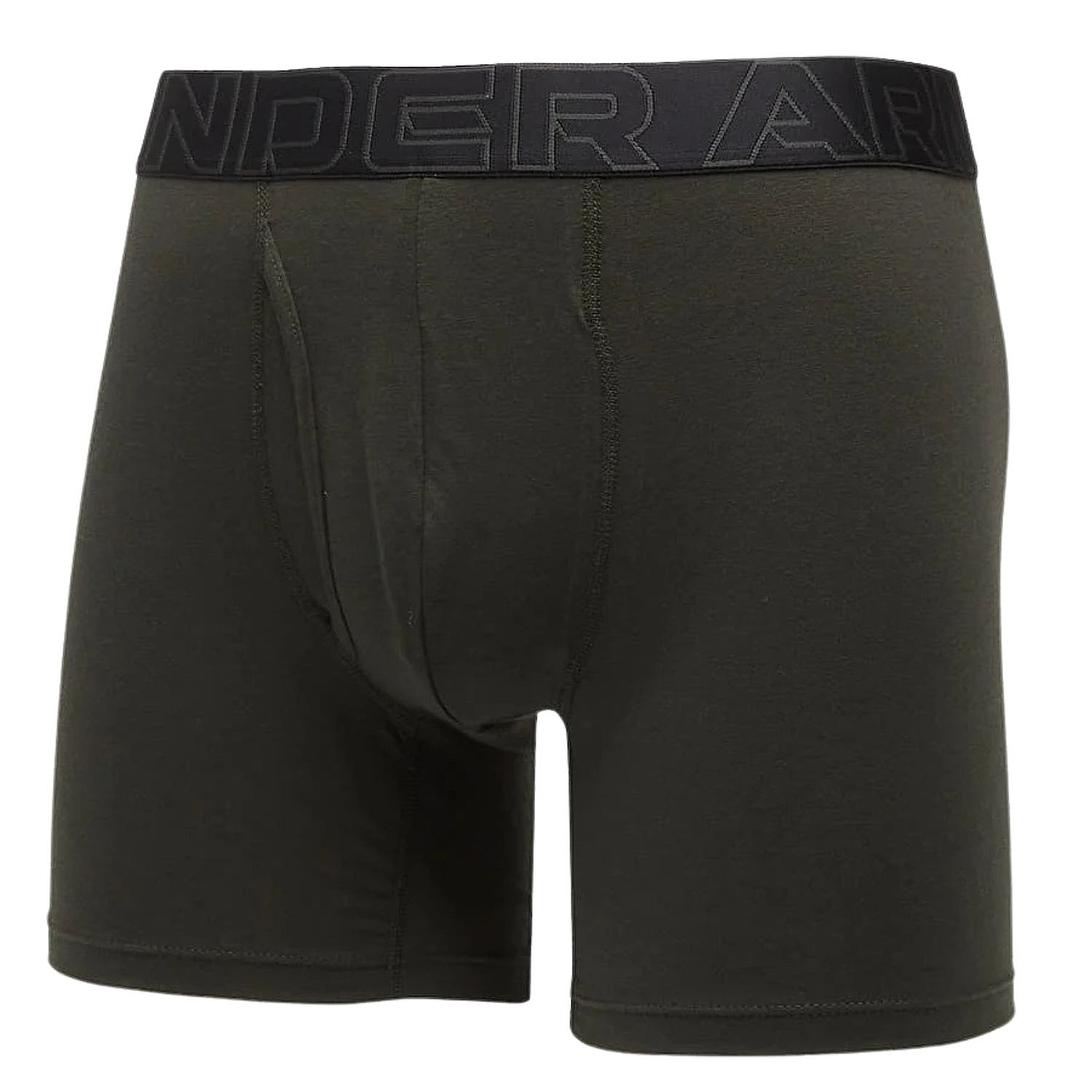 short Under Armour Perf Cotton Nov 6in 3 Pack - Baroque Green/Marine OD Green/Black - men´s