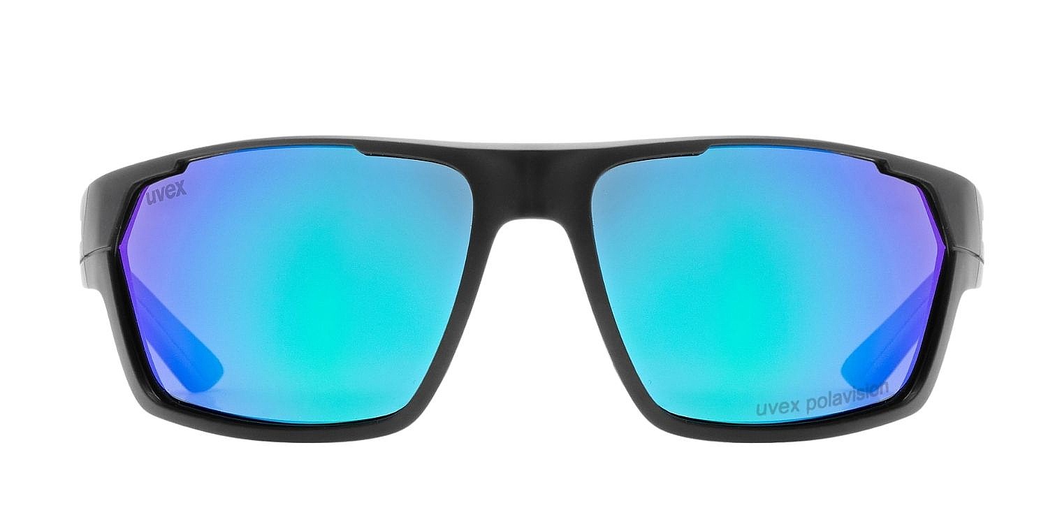 Brille Uvex Sportstyle 233 P - Black Matt/Litemirror Silver Polarvision