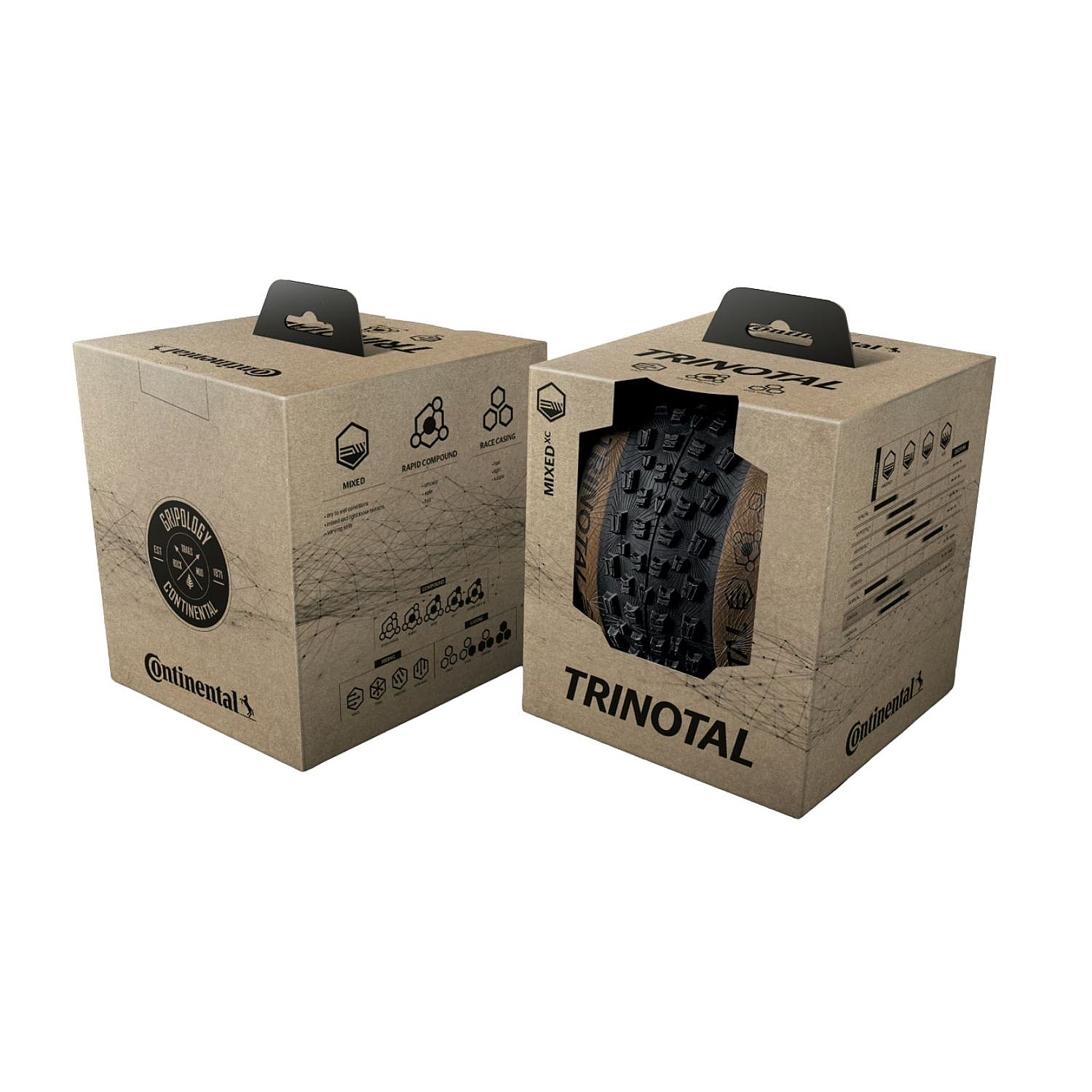 Reifenmantel Continental Trinotal Trail Grip kevlar 29"x2.40" - Black/Brown