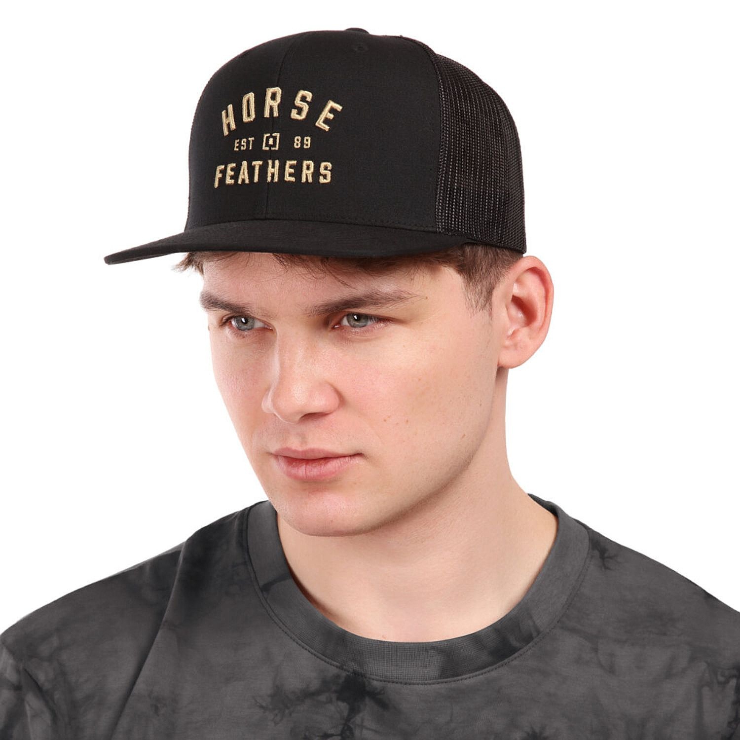 cap Horsefeathers Sign Trucker - Black - men´s