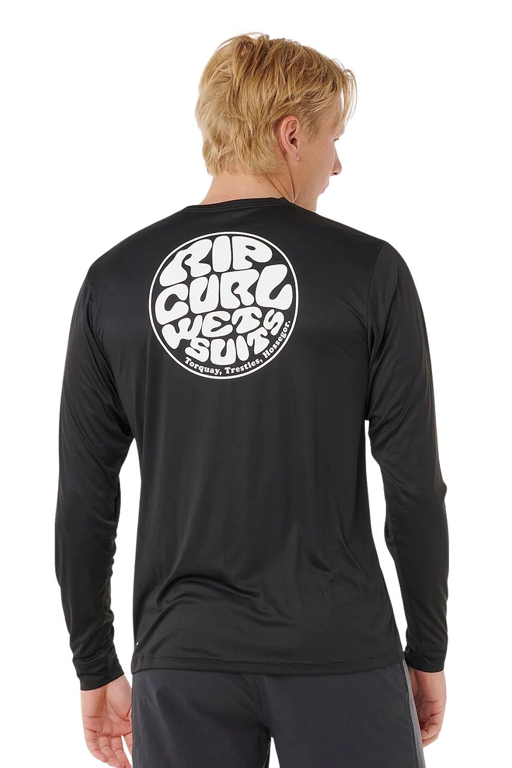 T-Shirt Rip Curl Icons Of Surflite UPF LS - Black - men´s