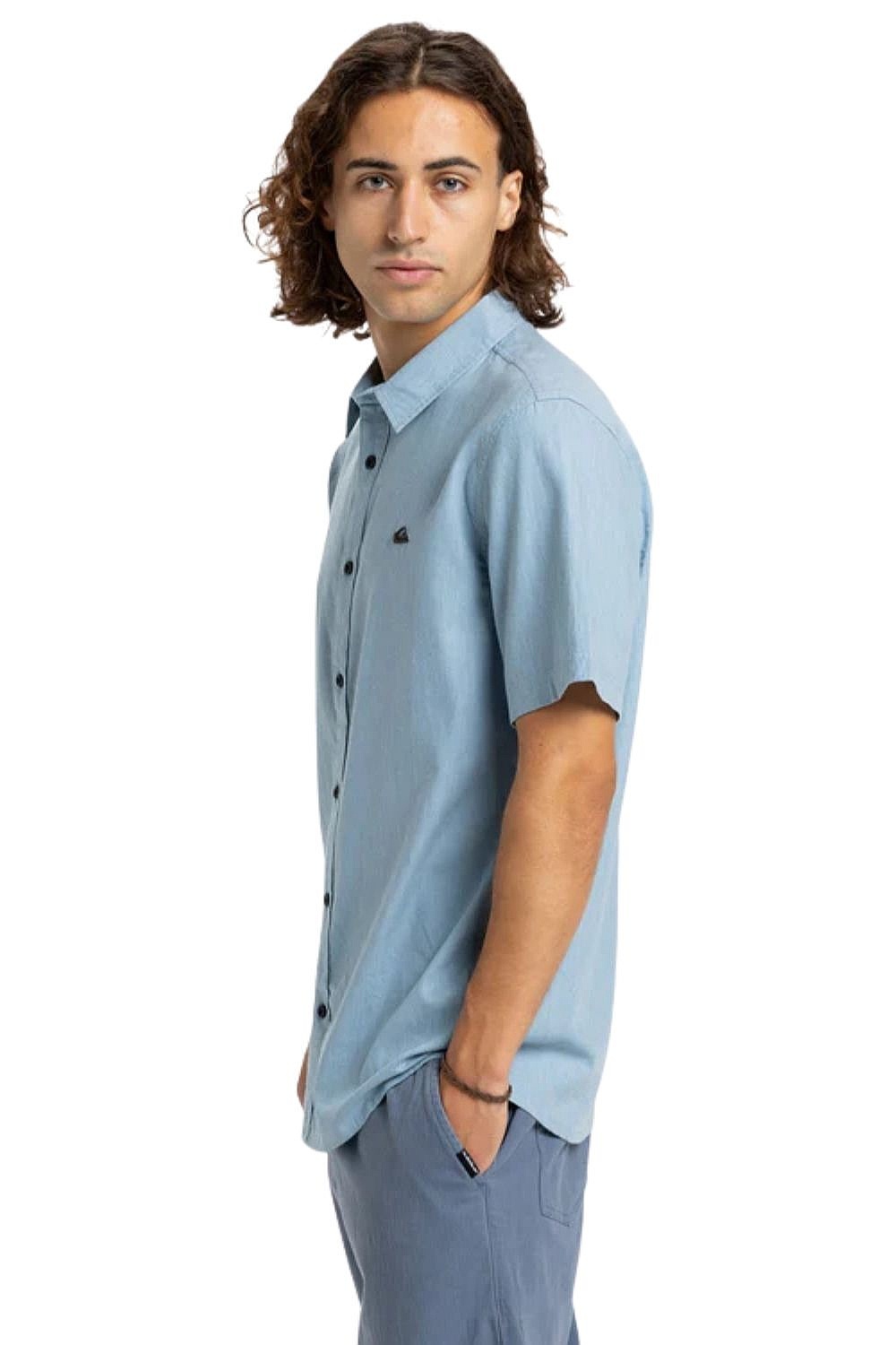 košeľa Quiksilver MW Premium Stretch - BHL0/Ashley Blue - men´s