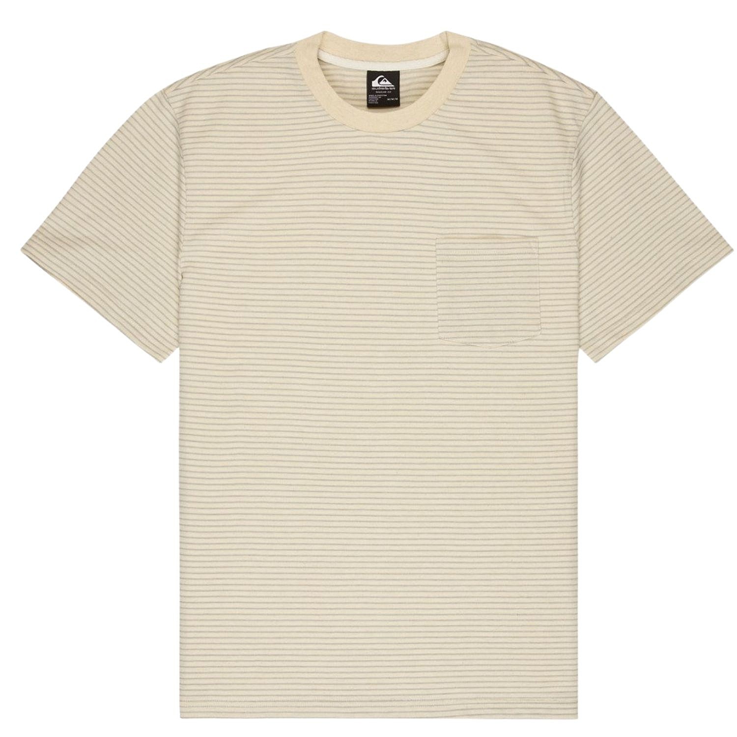 T-Shirt Quiksilver Lopaz Striped Pocket - WBK3/Snow White Lopaz Stripes - men´s