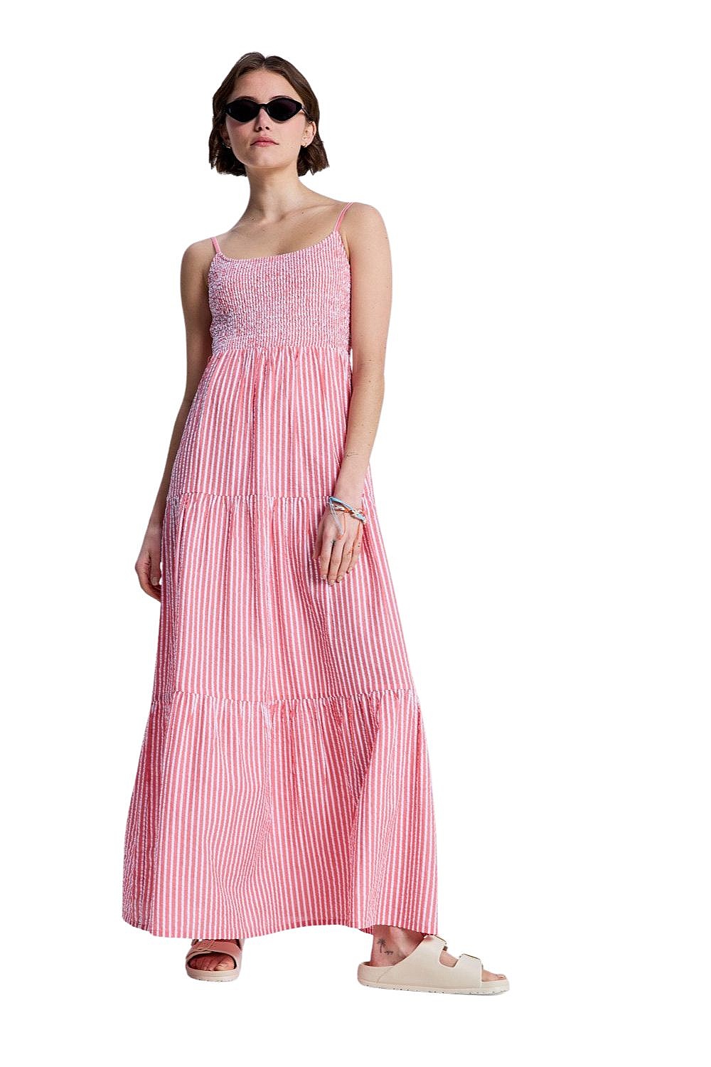 šaty Roxy Tropical Glow Maxi Stripe - RMZ1/Hibiscus Sunrise Stripe