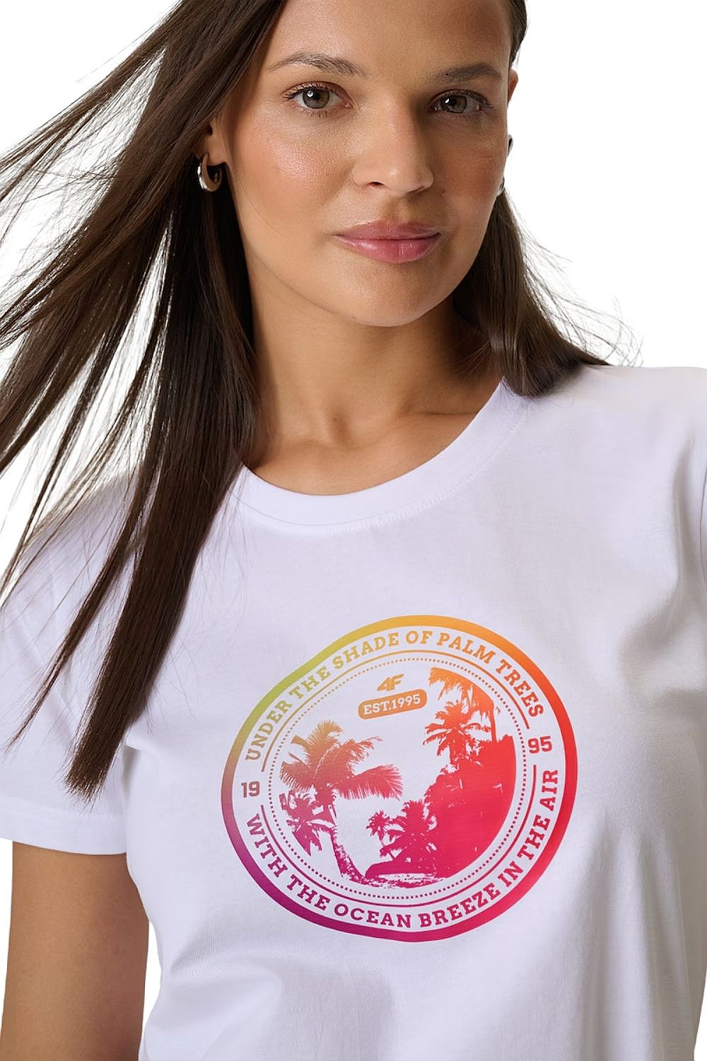 tričko 4F 4FWSS26TTSHF2718 - 10S/White - women´s