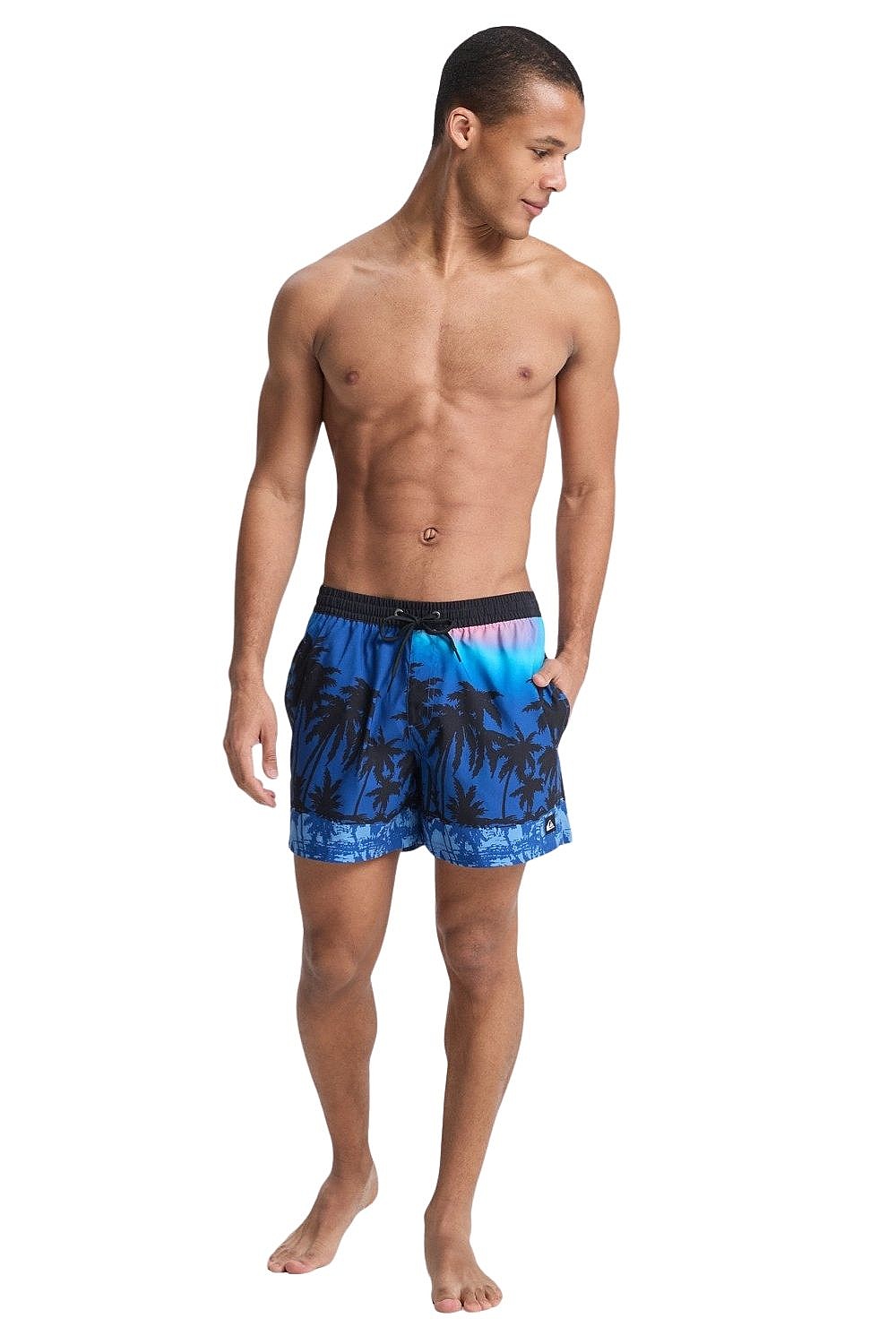 koupací šortky Quiksilver Everyday Printed Volley 15 - BYC6/Monaco Blue Thermotropics
