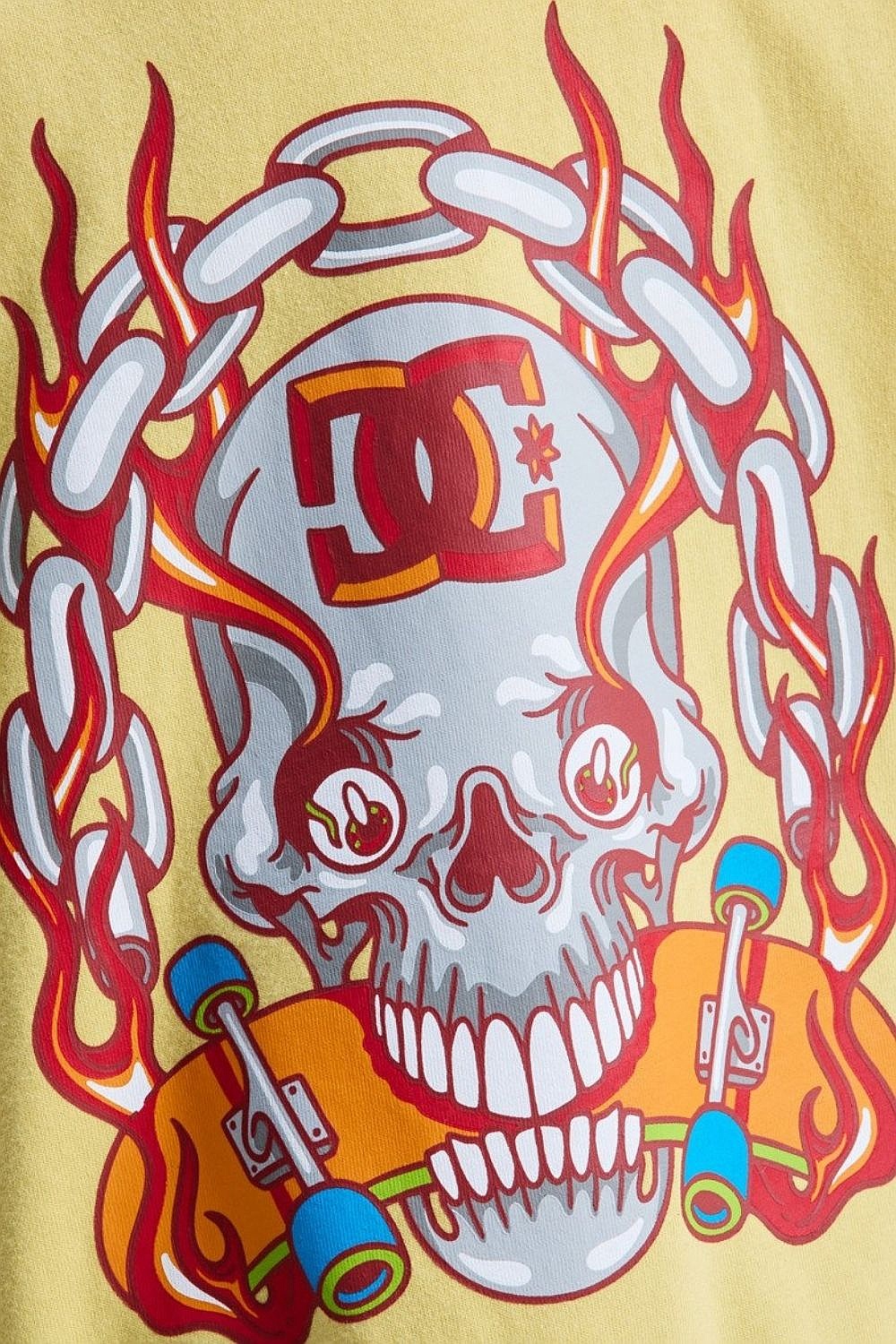 tričko DC Burning Skull Youth Hss - YFW0/Dusky Citron - boy´s