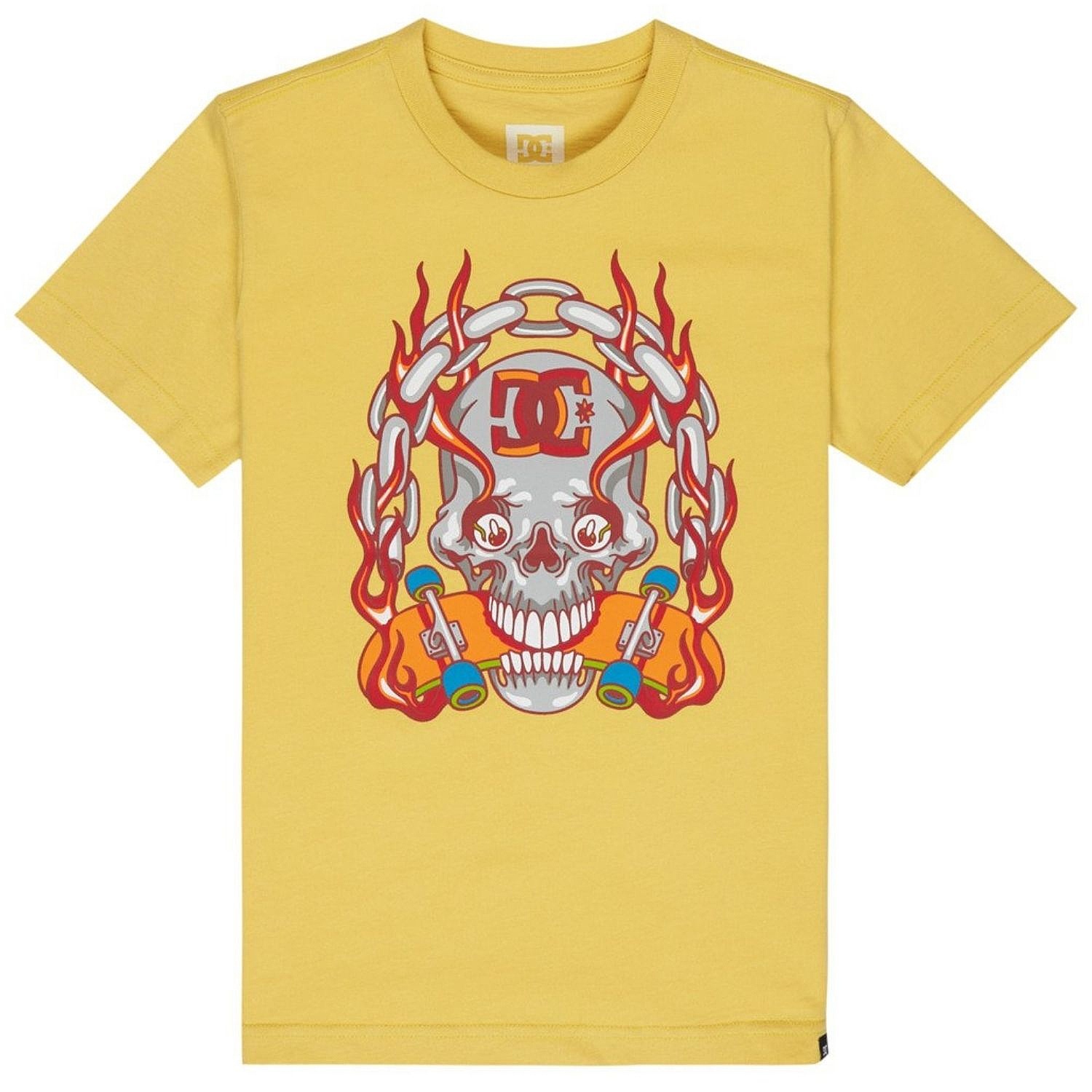 tričko DC Burning Skull Youth Hss - YFW0/Dusky Citron - boy´s