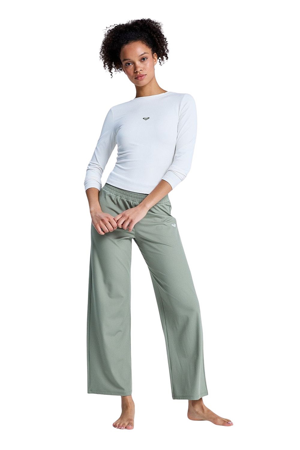 koszulka Roxy Rise & Vibe Rib Crossed Back LS - WZA0/Coconut Milk - women´s