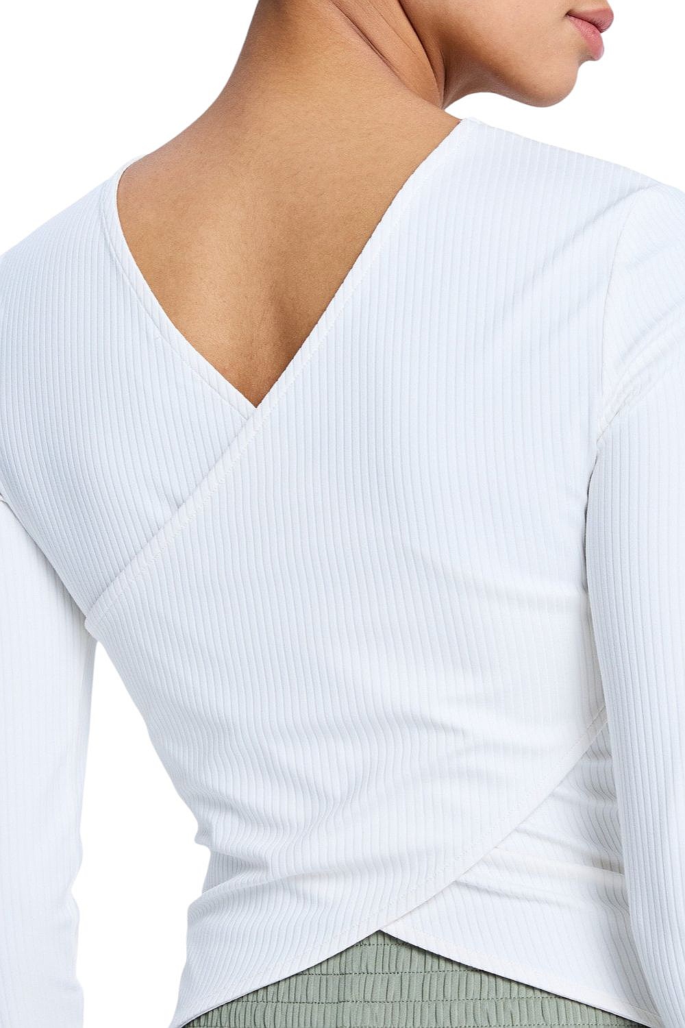 koszulka Roxy Rise & Vibe Rib Crossed Back LS - WZA0/Coconut Milk - women´s