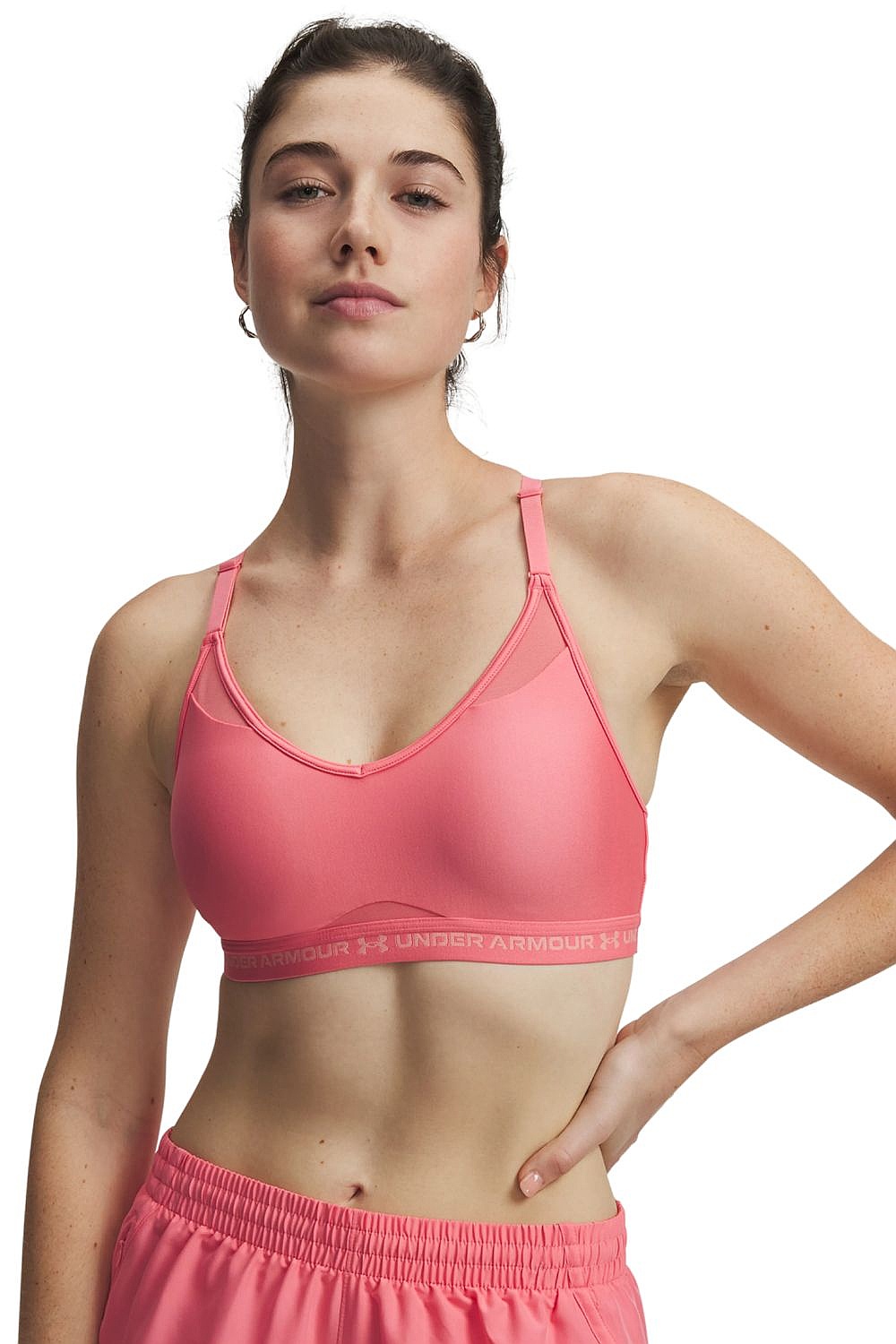 biustonosz Under Armour Crossback Low - Bittersweet Pink/Posh Pink - women´s