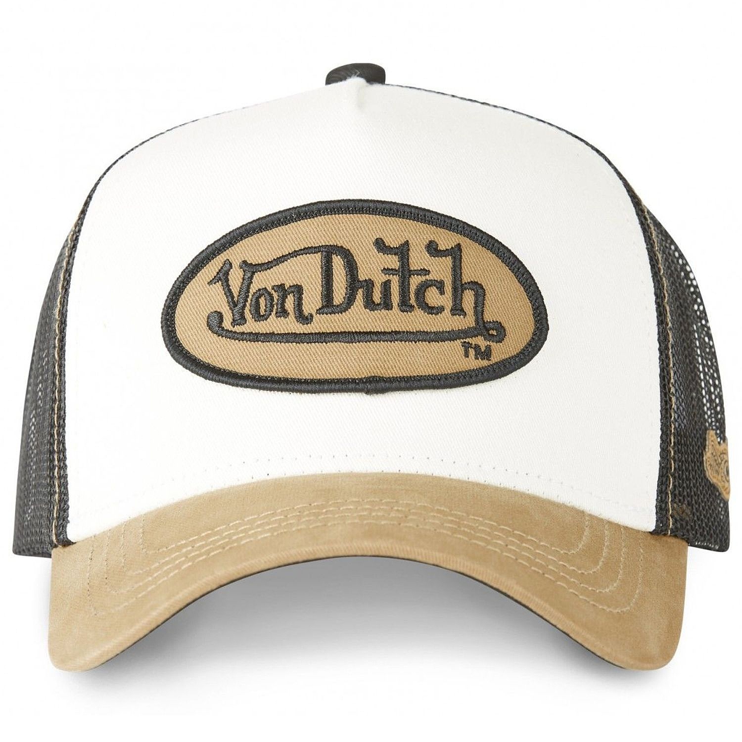 casquette Von Dutch Originals Aframe Trucker - White/Beige/Black