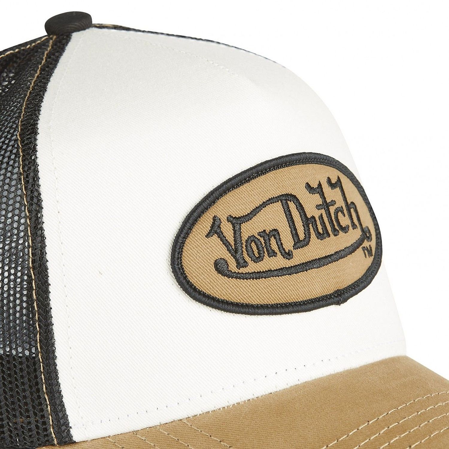 casquette Von Dutch Originals Aframe Trucker - White/Beige/Black