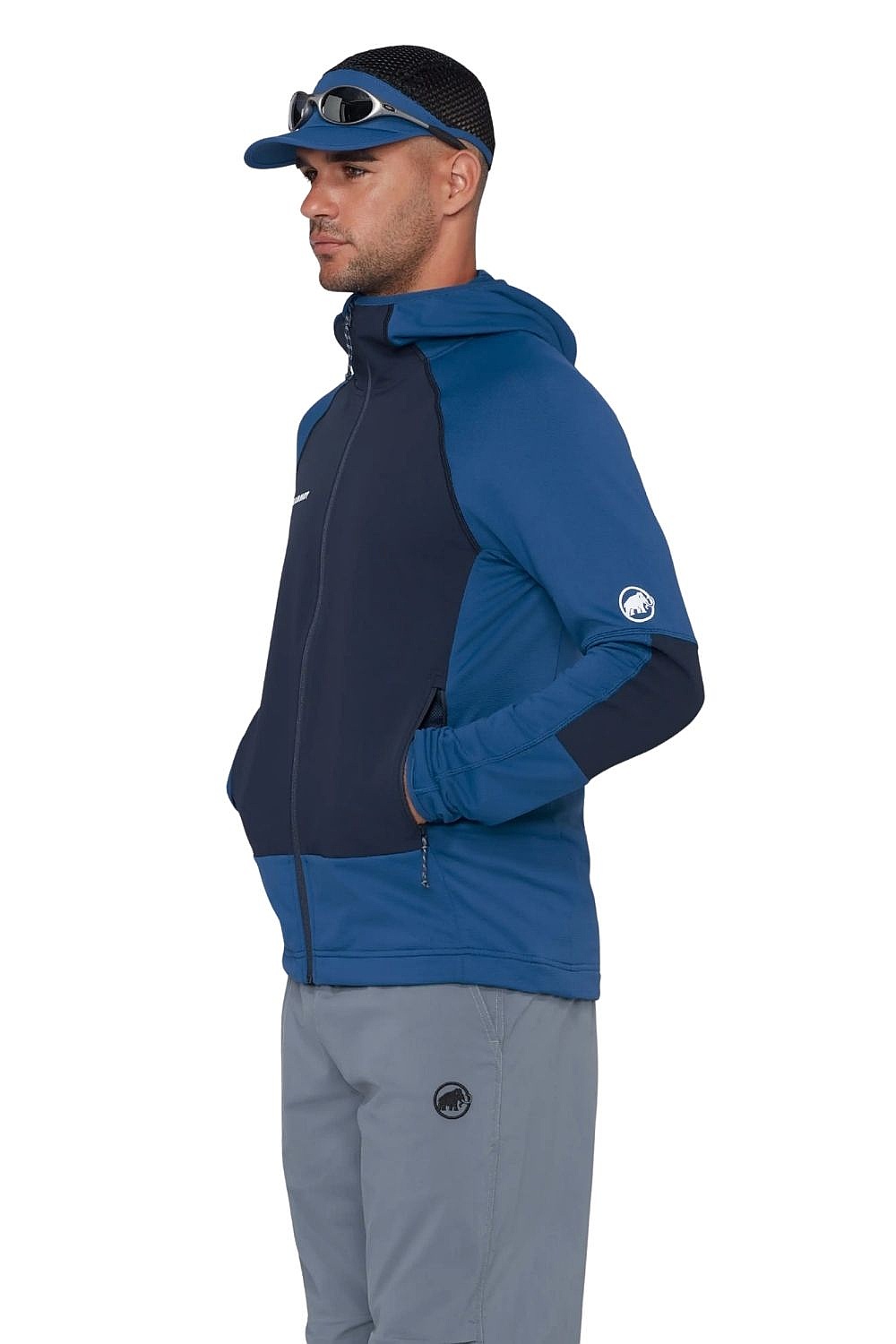 bluza Mammut Massone ML Hooded Zip - Tschiel/Marine - men´s