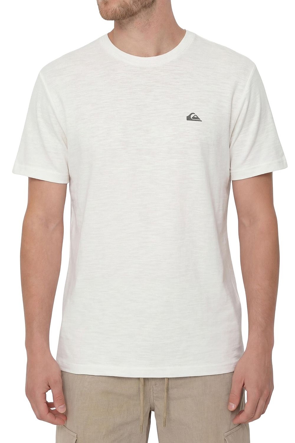 tričko Quiksilver Slub Roundneck - WBK0/Snow White - men´s
