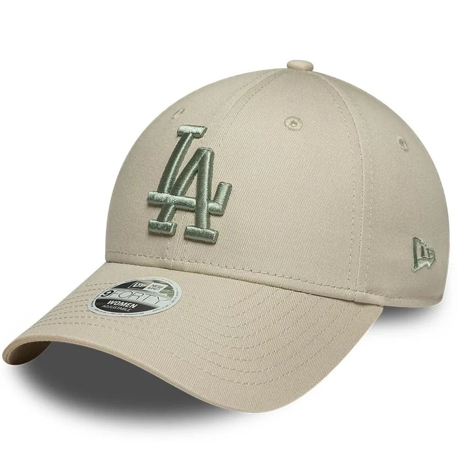 czapka z daszkiem New Era 9FO League Essential MLB Los Angeles Dodgers - Stone/Everest Green - women´s