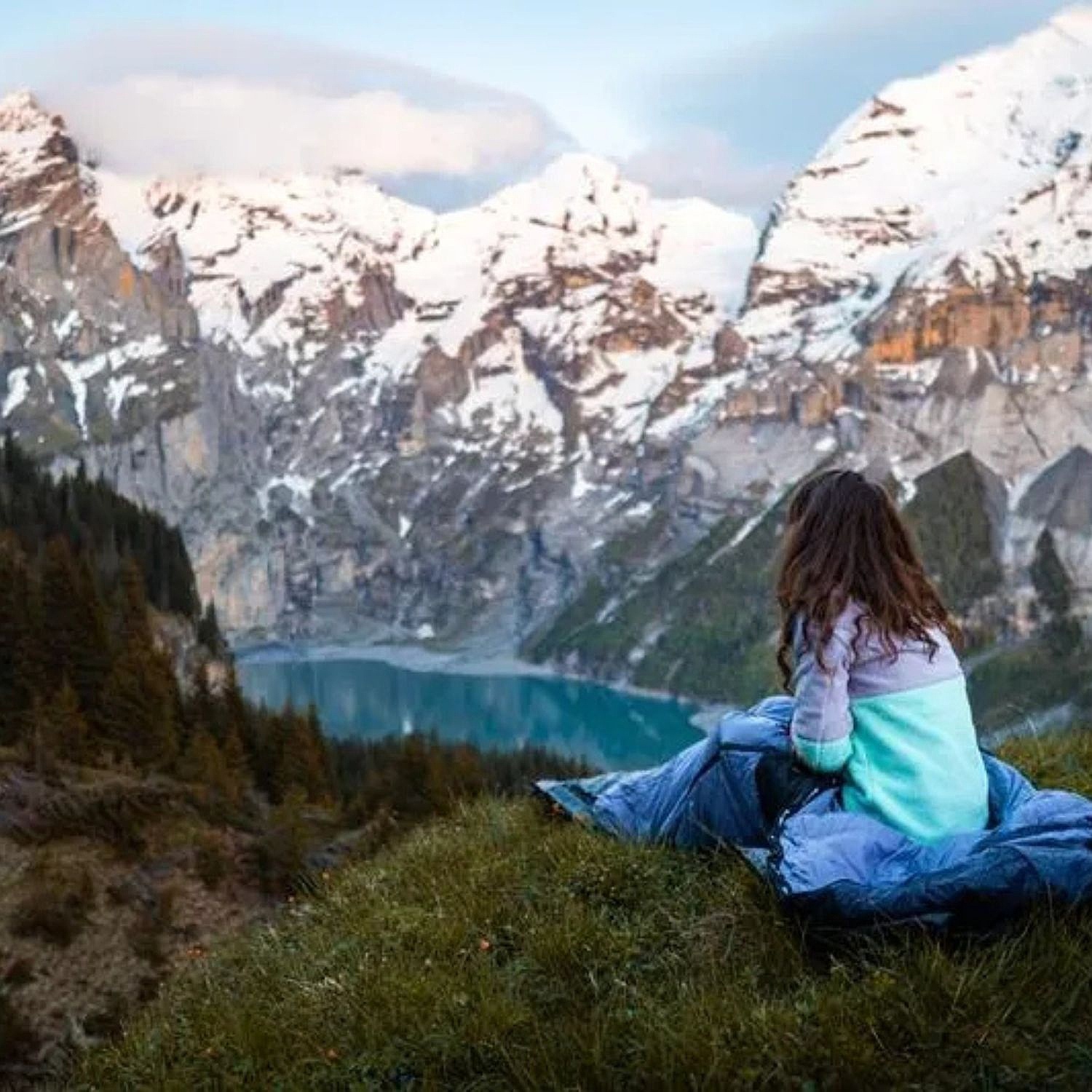 spacák Husky Dinis Ladies L - 10 °C - Blue/Pink