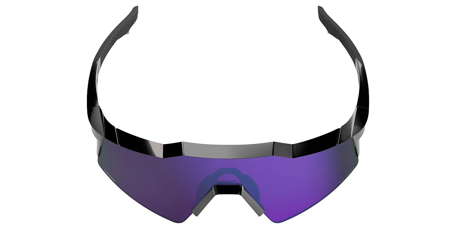 des lunettes 100% Speedcraft SL - Polished Black/HiPER Lavender Polarized Mirror