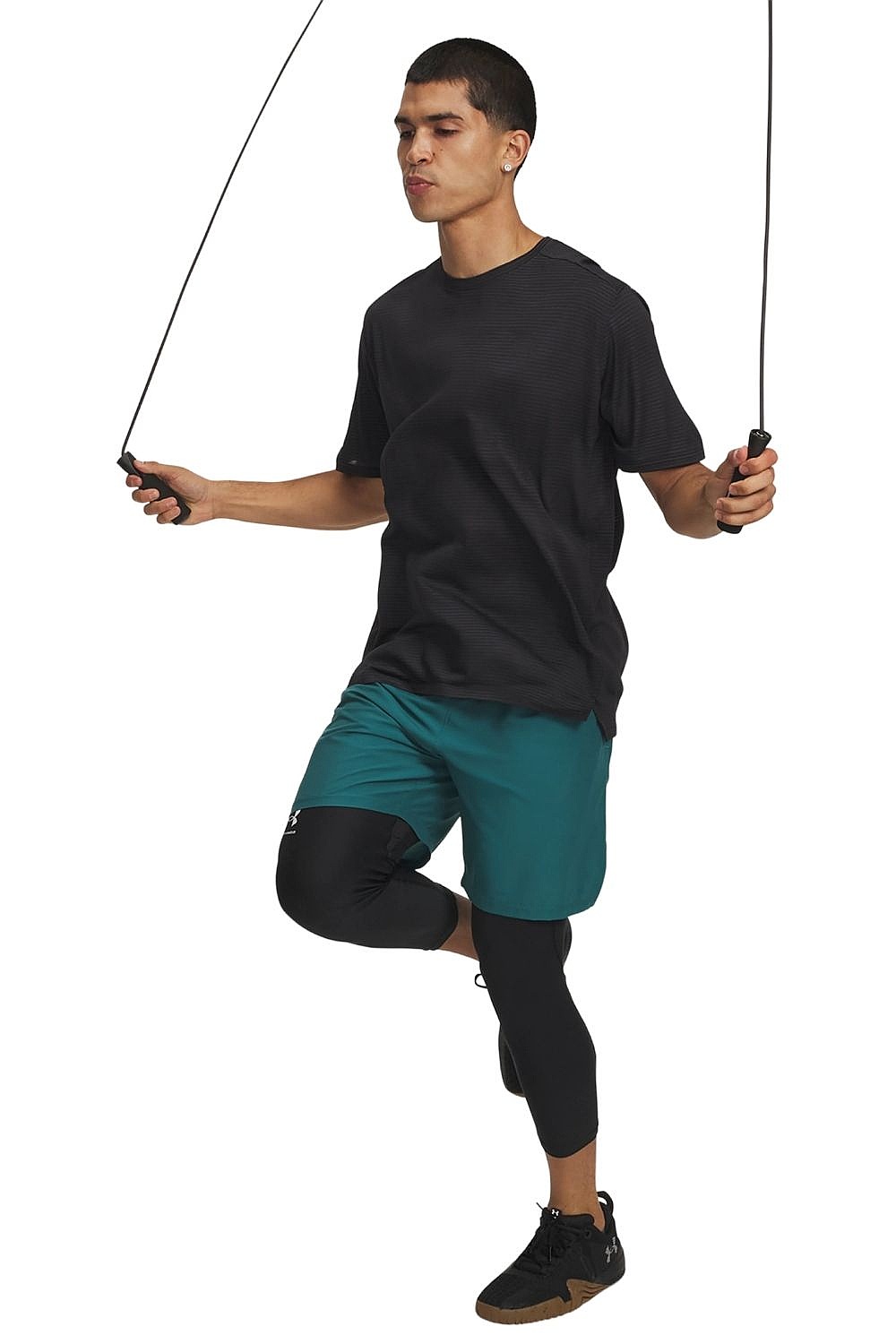 shorts Under Armour Tech Woven Wordmark - Rack Green/Black - men´s