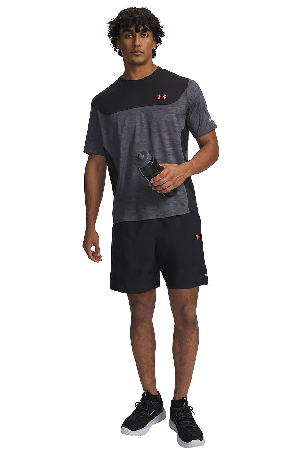 shorts Under Armour Tech Utility - Black/Venom Red - men´s