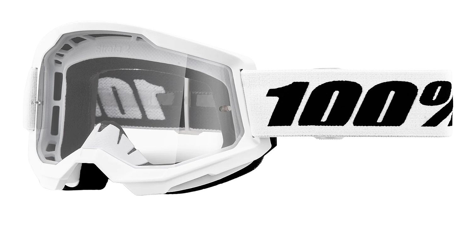 des lunettes 100% Strata 2 - White/Clear