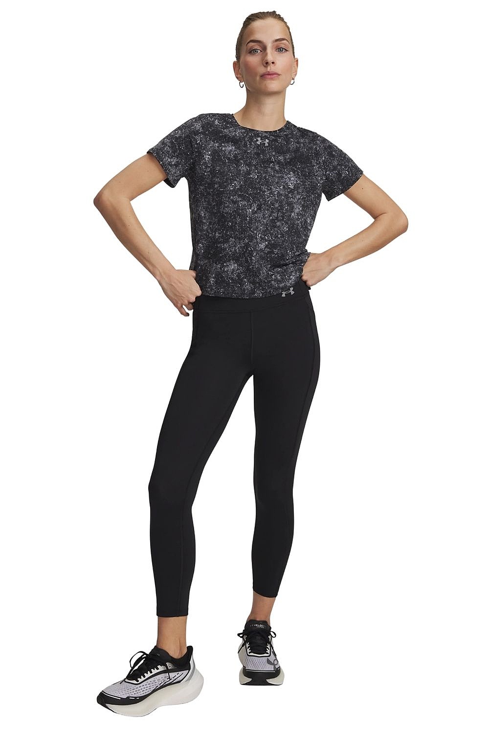 legíny Under Armour Velociti Ankle - Black/Reflective