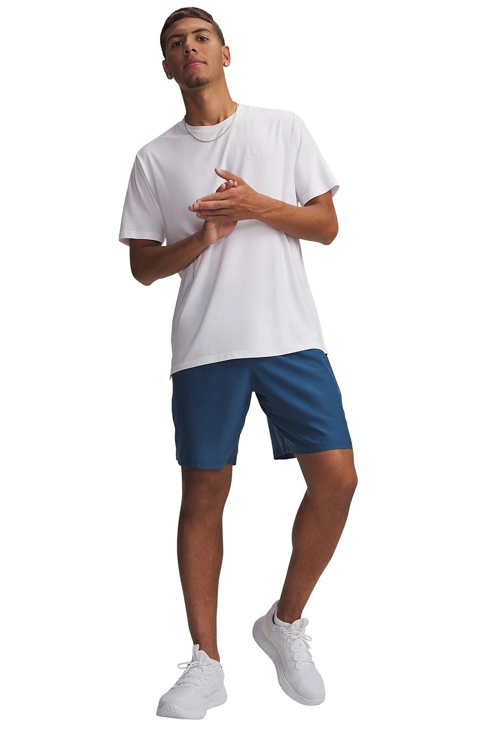 spodenki Under Armour Tech Woven Wordmark - Wham Blue/White - men´s