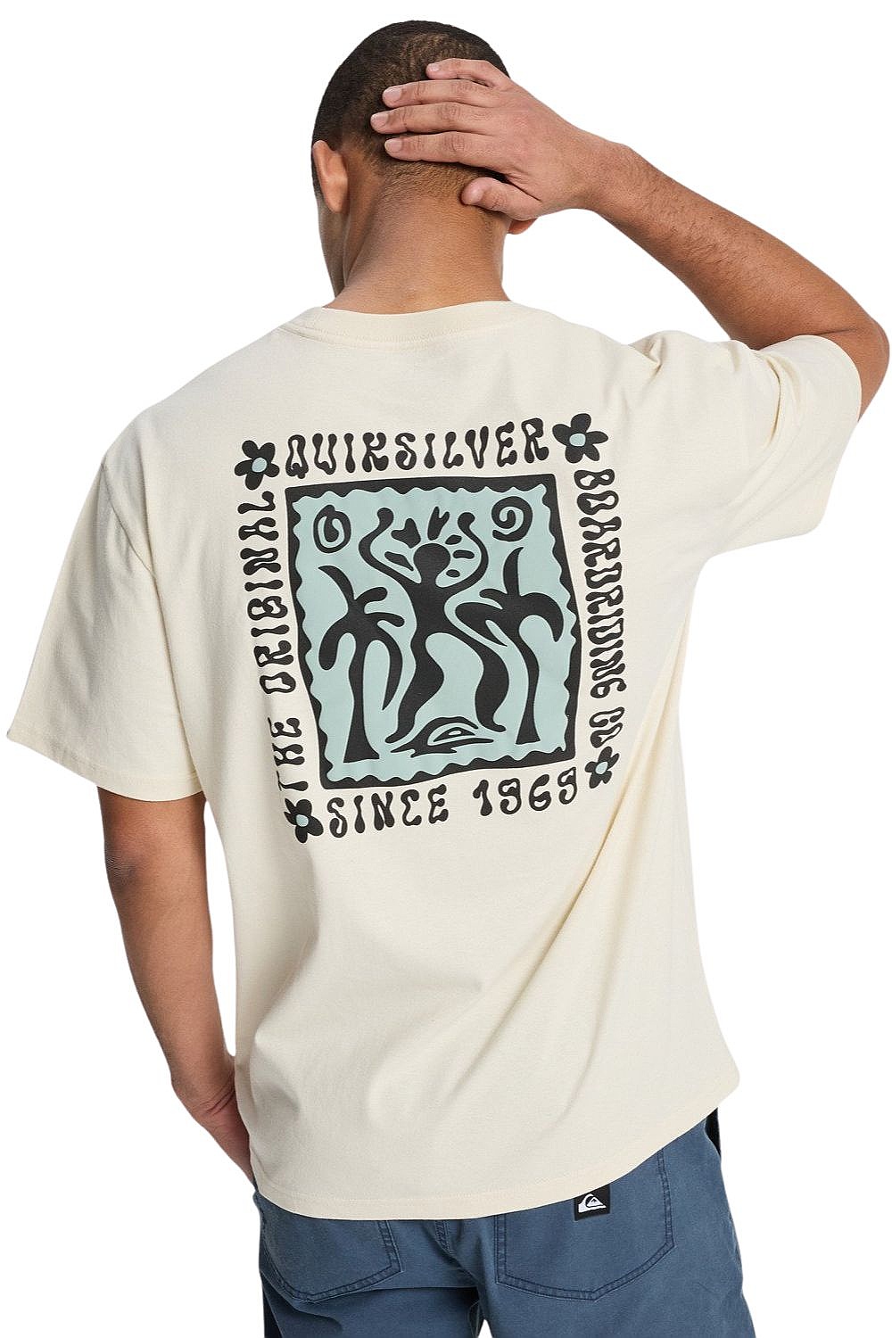 koszulka Quiksilver Serenity Splash - WBS0/Bone White - men´s