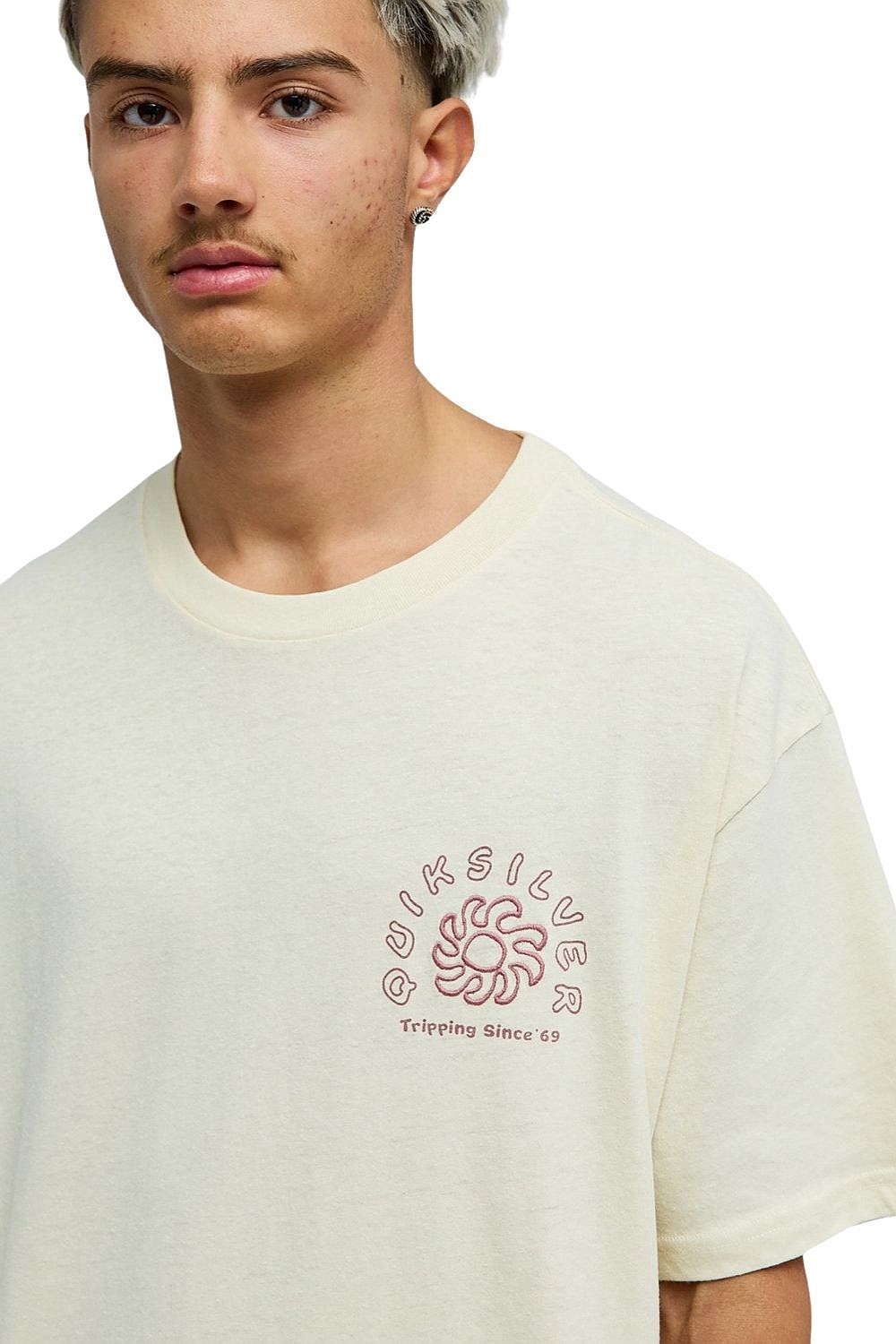 koszulka Quiksilver Curve Palm - WBS0/Bone White - men´s