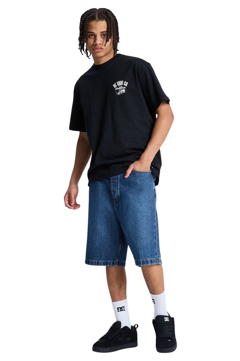 spodenki DC Baggy Denim - BLCW/Stone Indigo - men´s