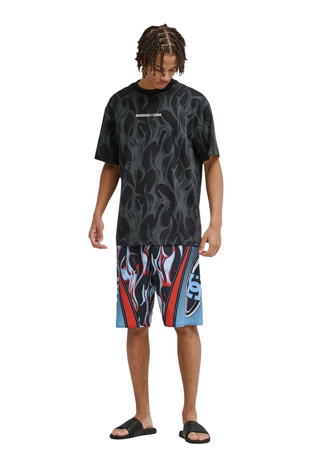 koupací šortky DC Sylem 21 - KVJ2/Liquid Fuego Black