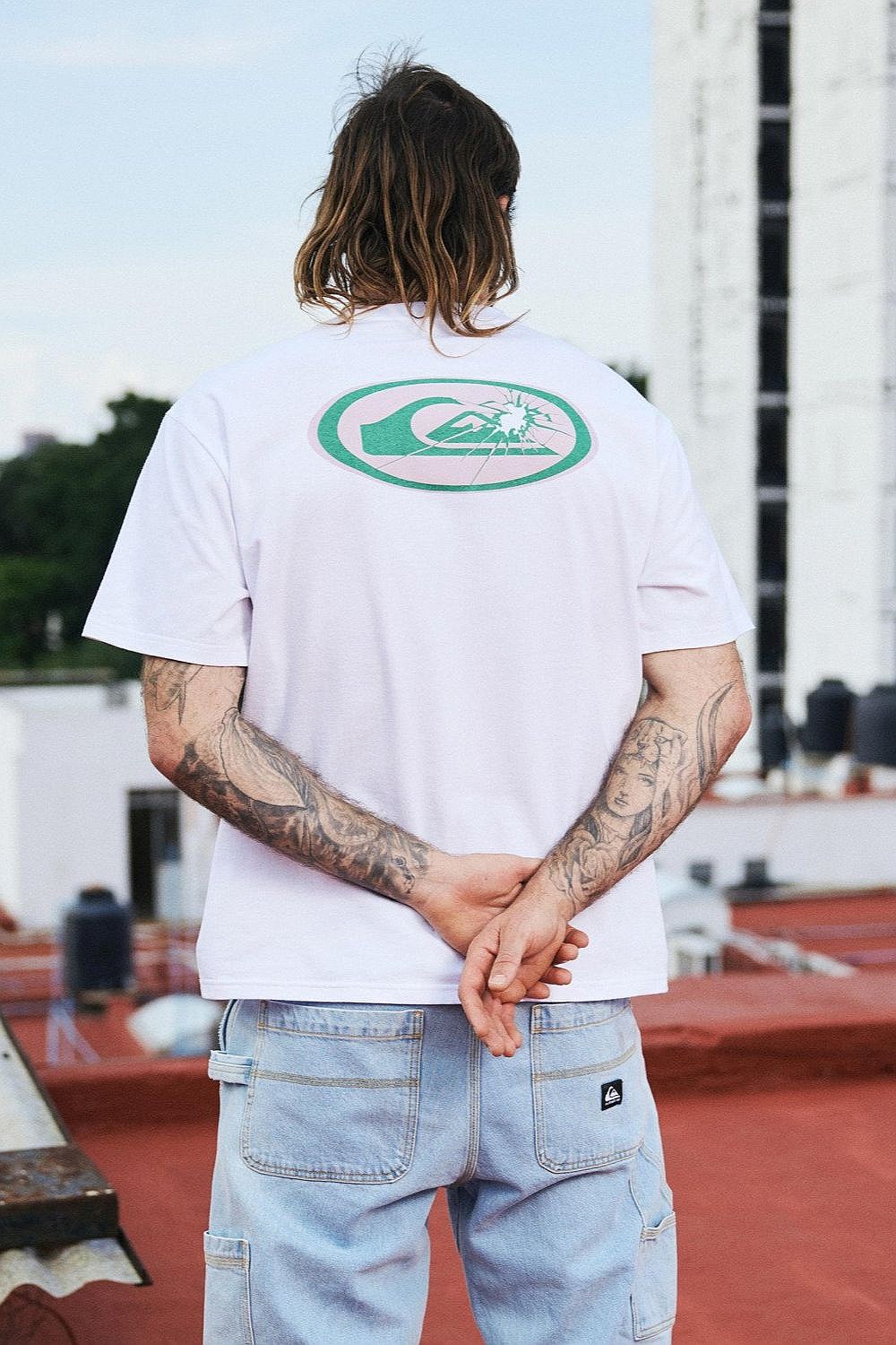 koszulka Quiksilver Fractured Wave - WBB0/White - men´s