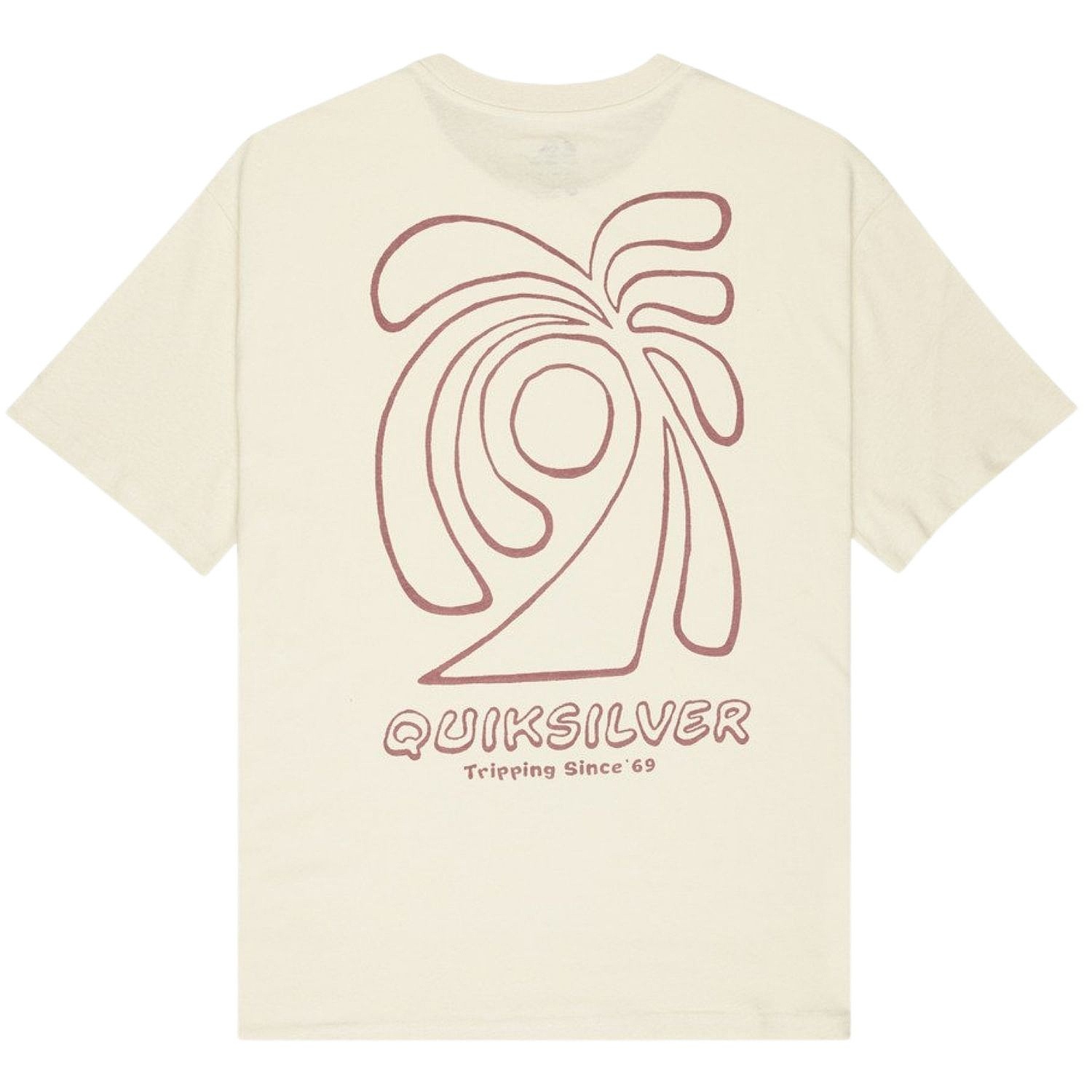 koszulka Quiksilver Curve Palm - WBS0/Bone White - men´s