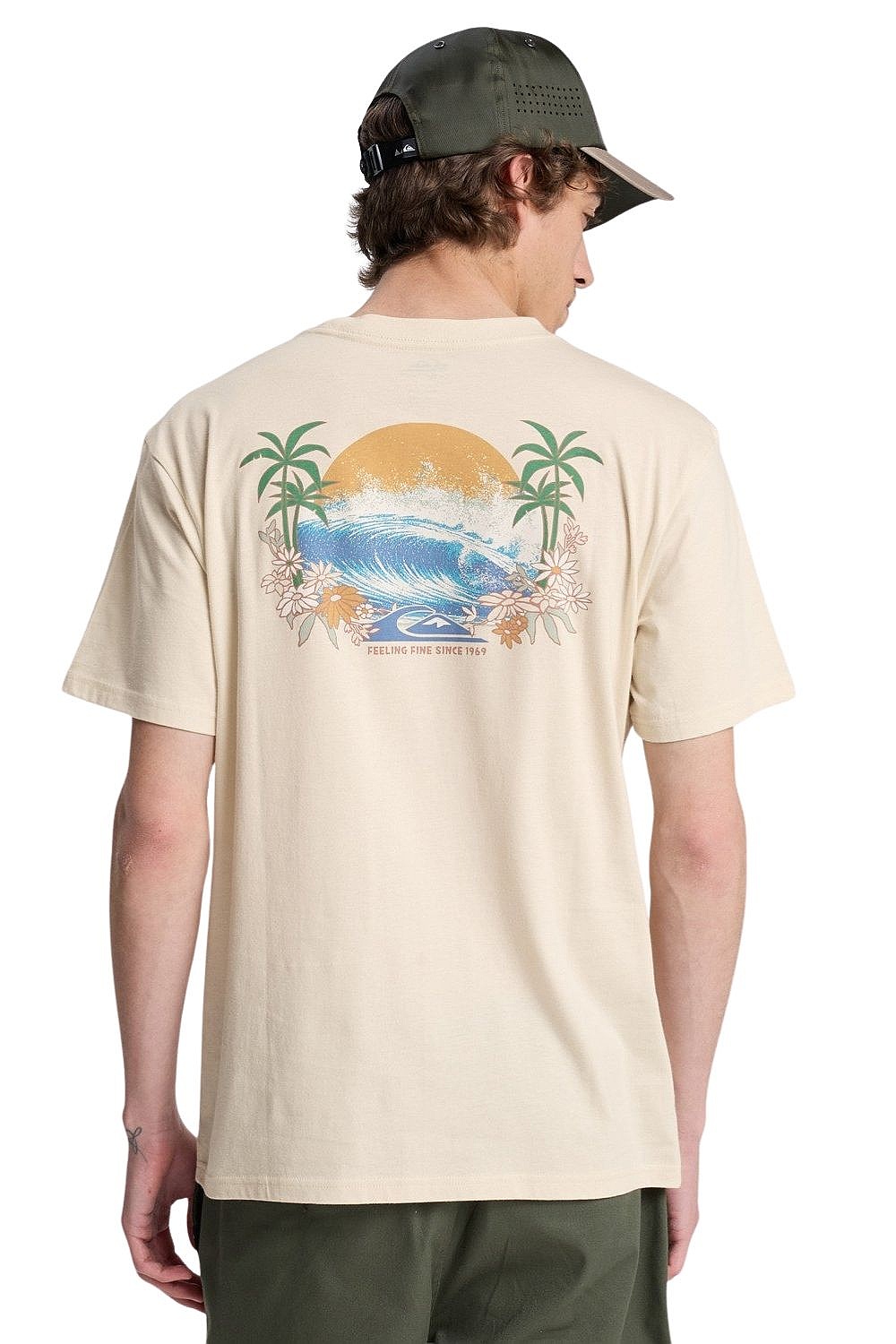 tričko Quiksilver Ev Barrel Paradise - WBS0/Bone White