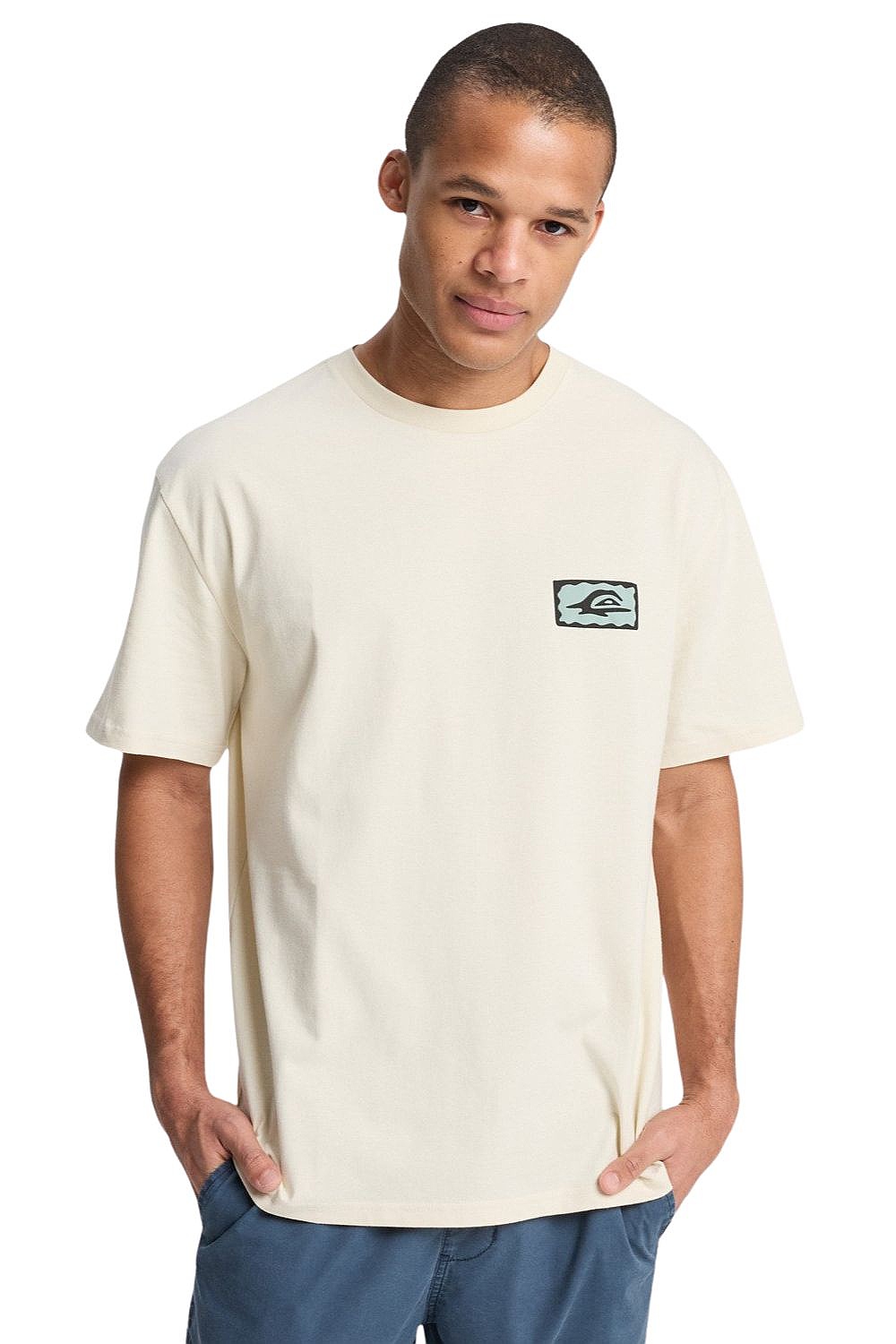 koszulka Quiksilver Serenity Splash - WBS0/Bone White - men´s