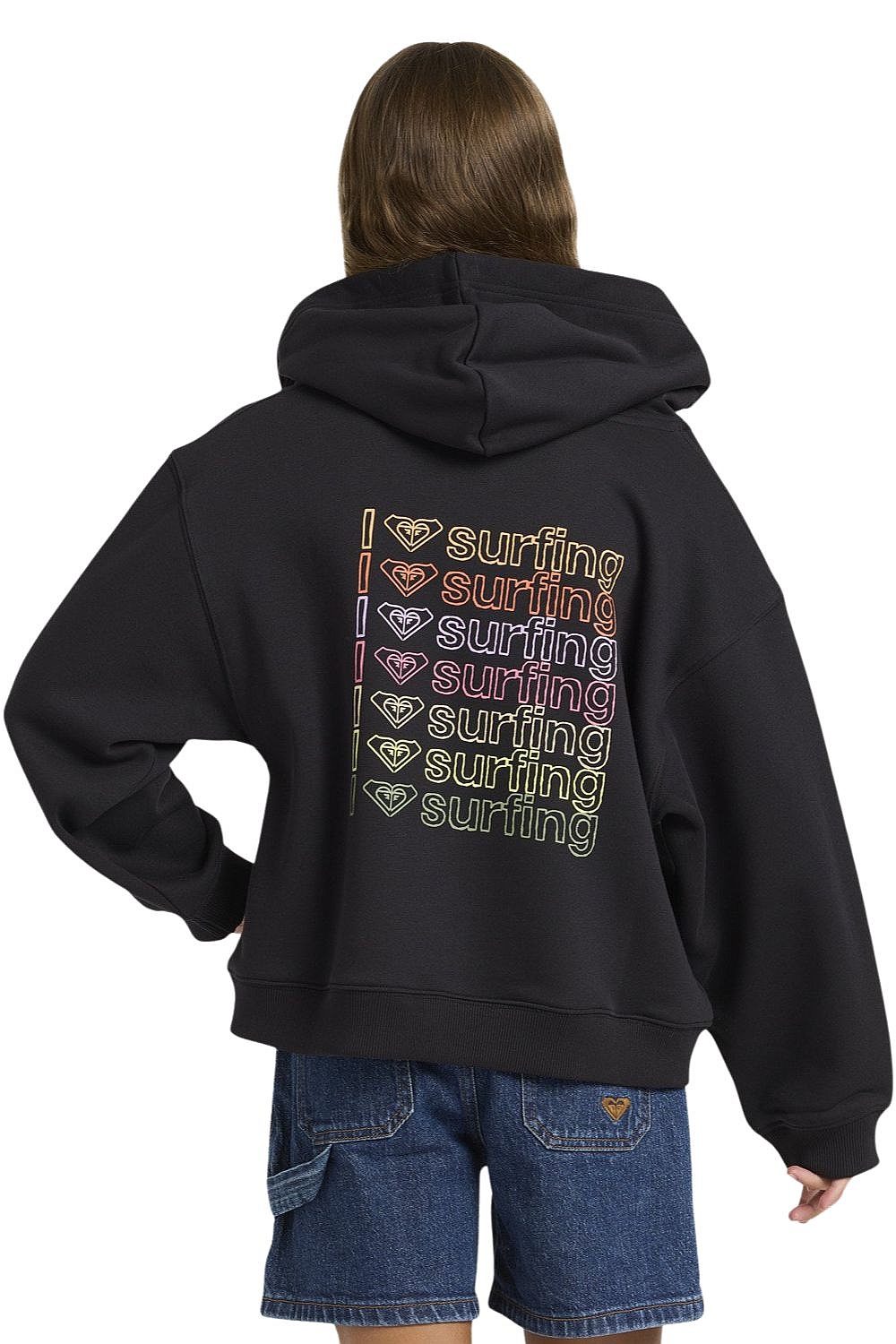 mikina Roxy Midnight Hike Bruhsed Rg Zip - KVJ0/Anthracite - girl´s