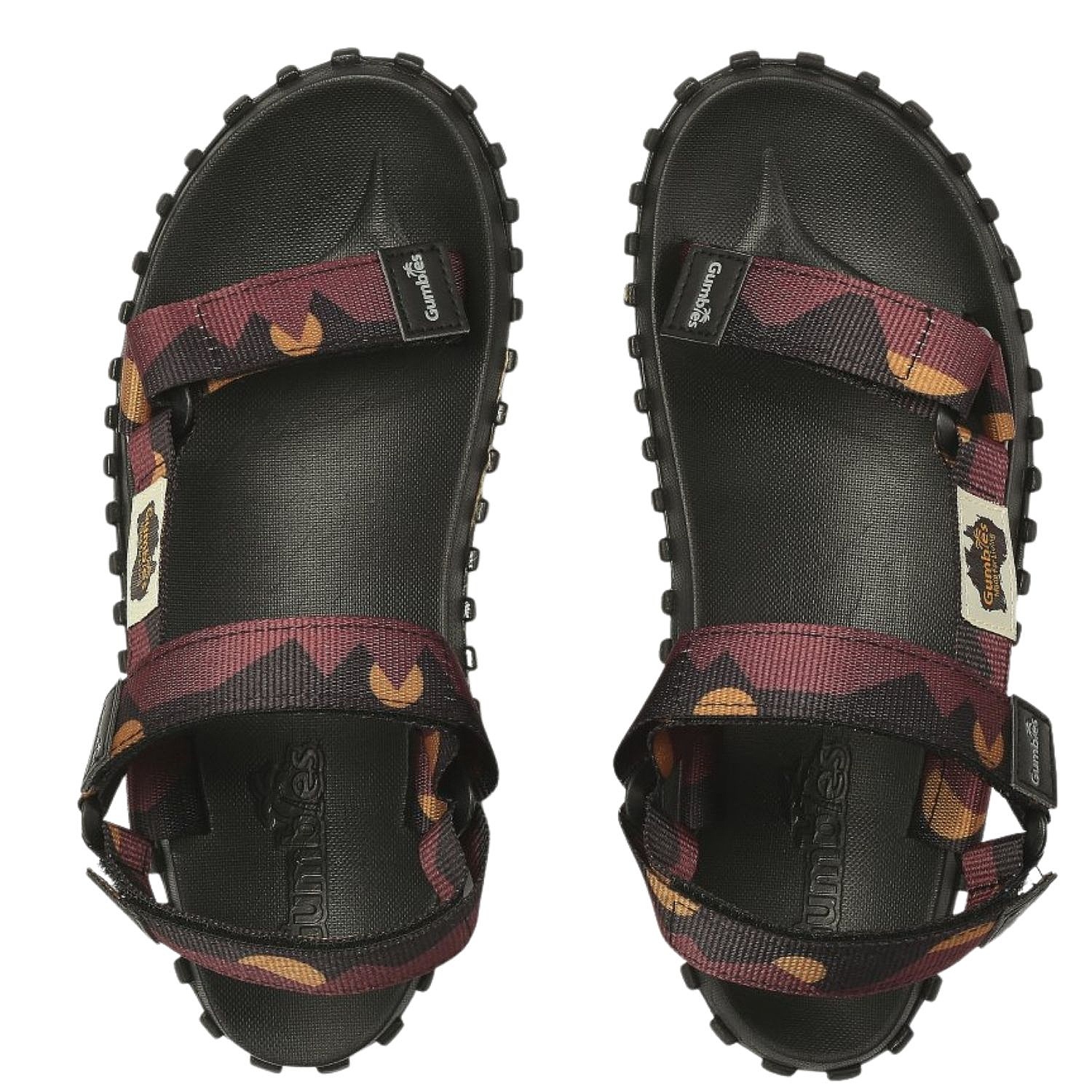 shoes Gumbies Scrambler - Burgundy/Orange