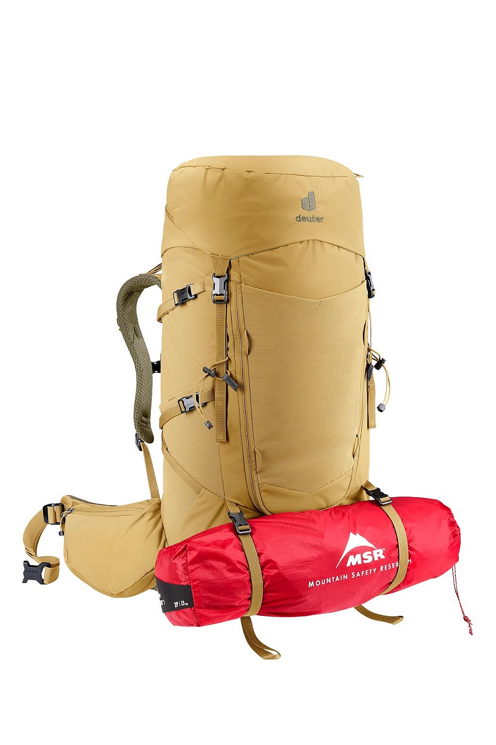 backpack Deuter Aircontact Core 45+10 - Savanna/Nori - women´s