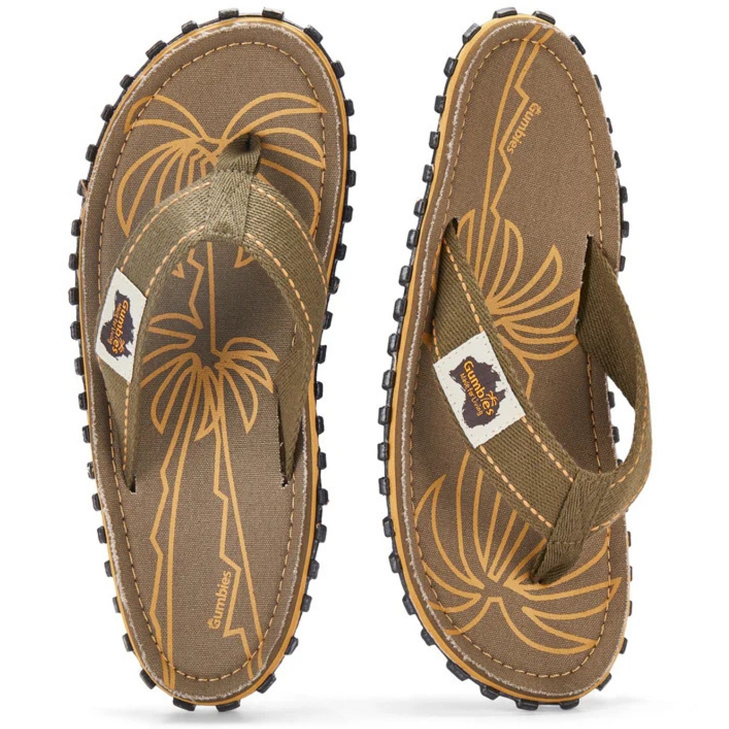 tongs Gumbies Islander - Palm Leaf Khaki