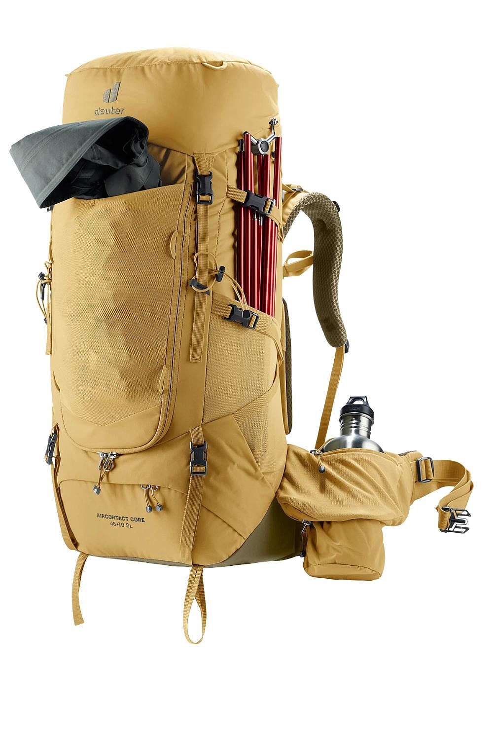backpack Deuter Aircontact Core 45+10 - Savanna/Nori - women´s