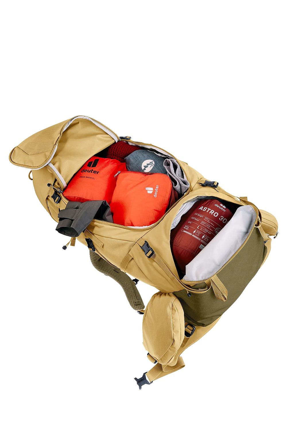 backpack Deuter Aircontact Core 45+10 - Savanna/Nori - women´s