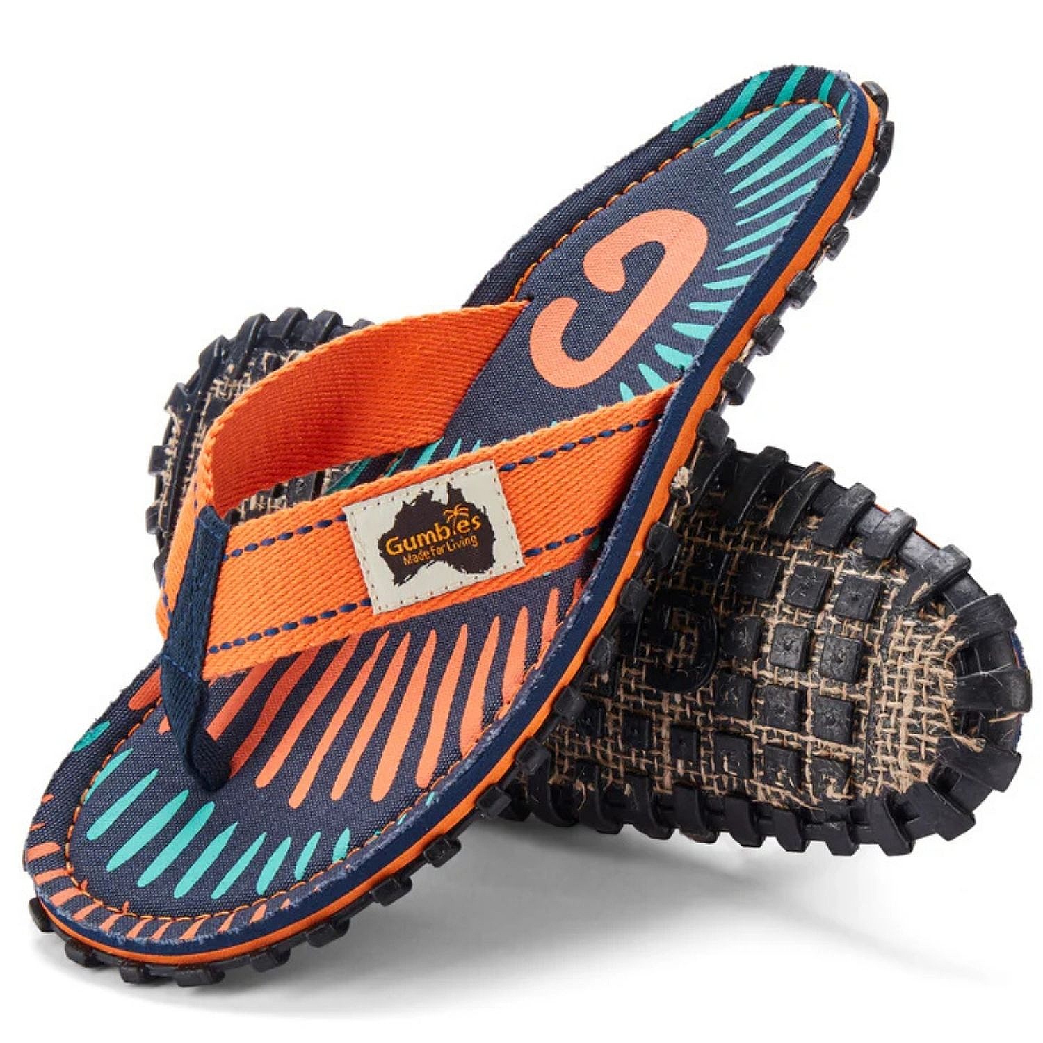 tongs Gumbies Islander - Tangerine Burst