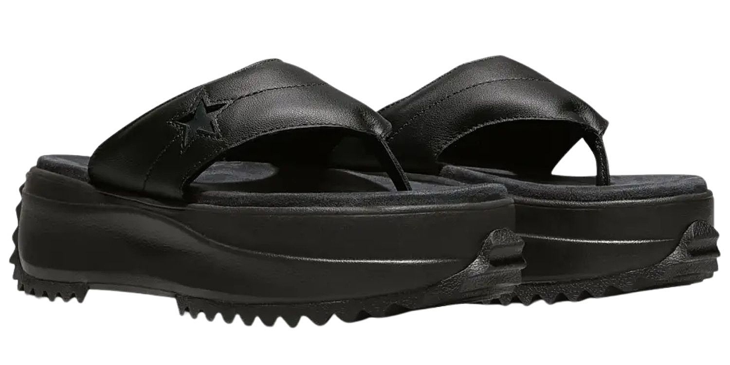 tongs Converse Run Star Platform Leather - A20650/Black/Black/Black - women´s