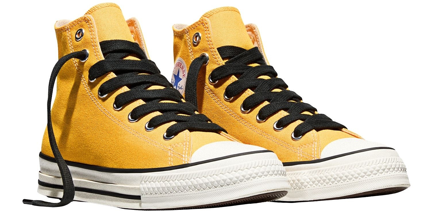 chaussures Converse Chuck Taylor Throwback Hi - A18842/Gold Palm/Vintage White/Black